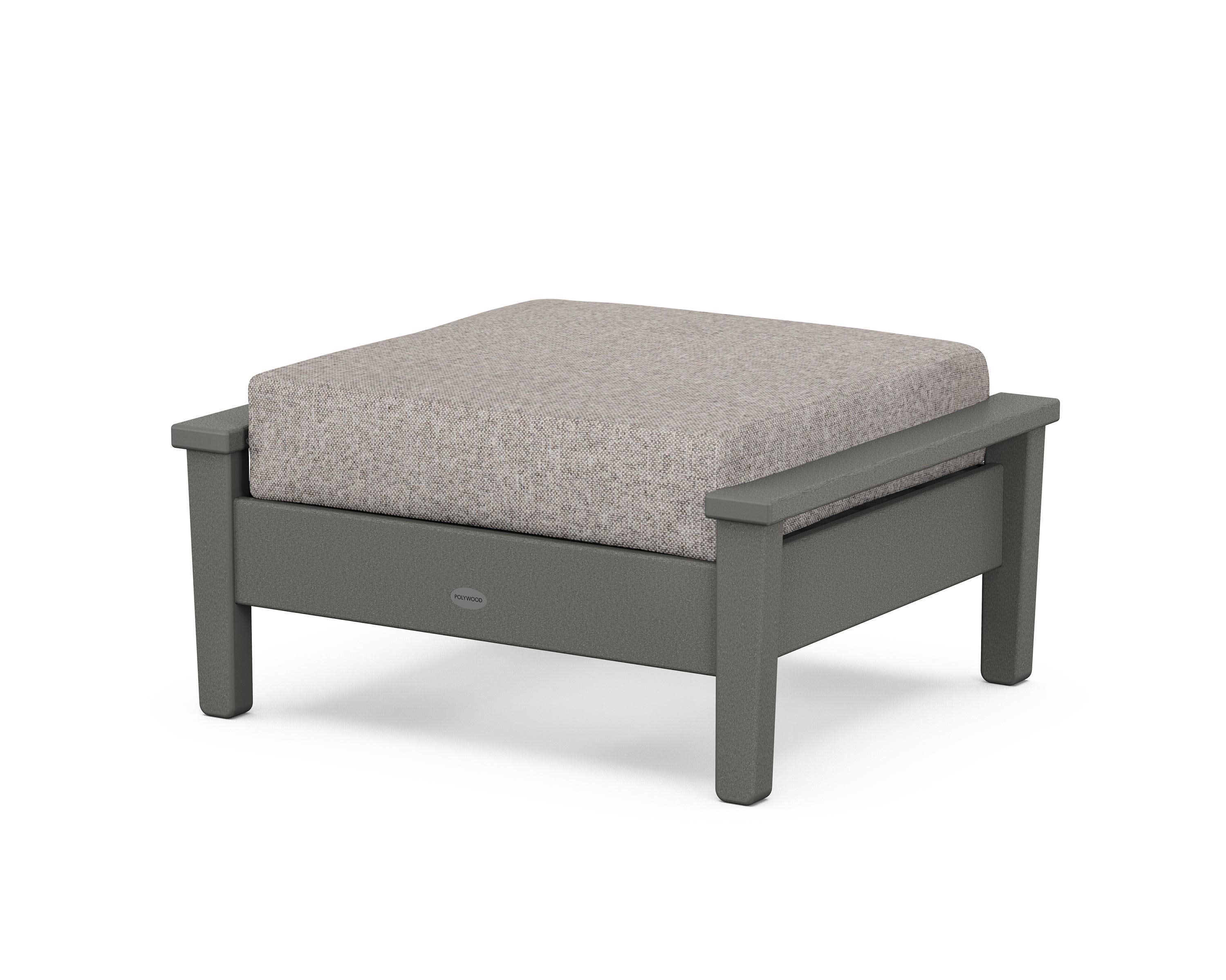 Prescott Deep Seating Ottoman in Slate Grey / Weathered Tweed