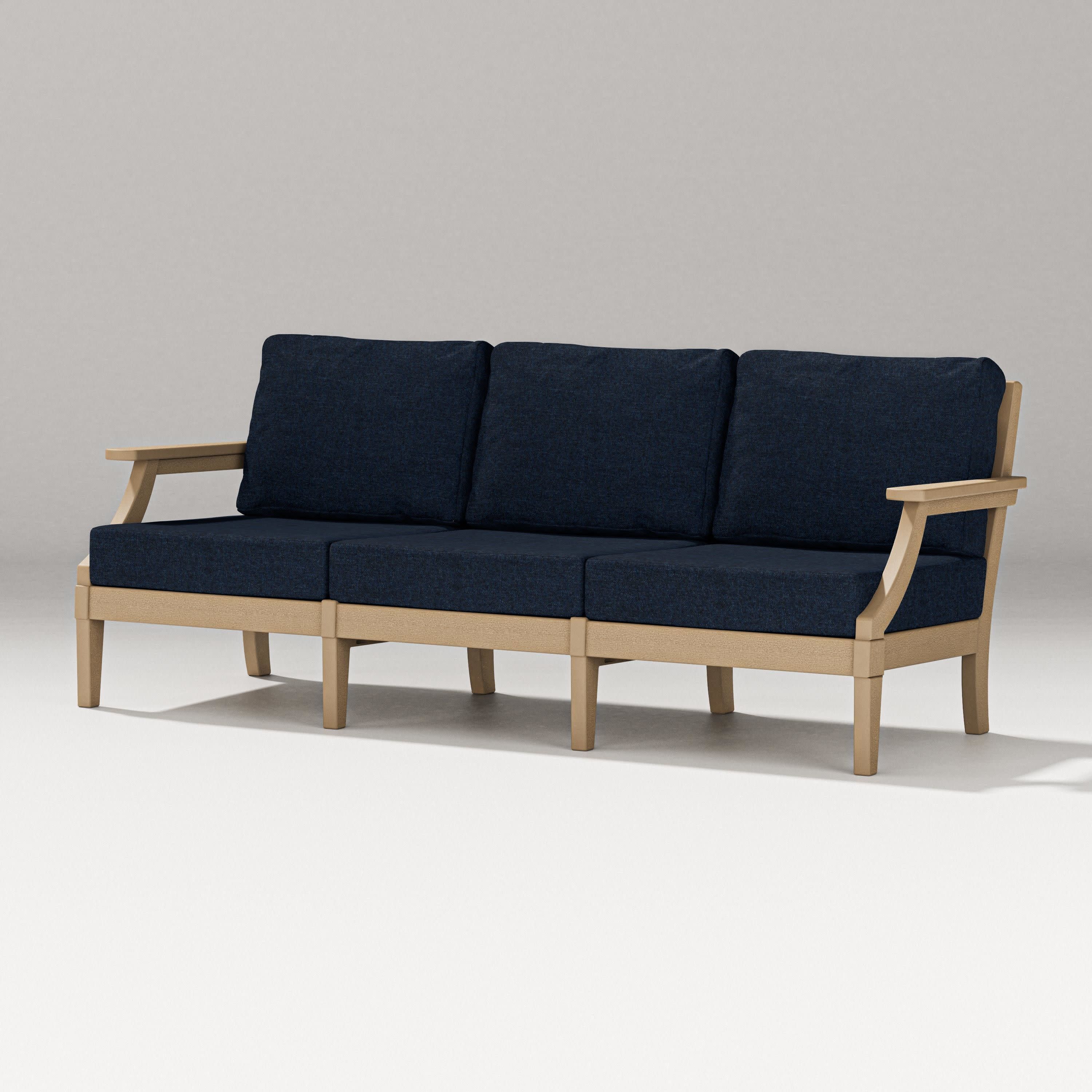 Estate Sofa in Vintage Sahara / Marine Indigo