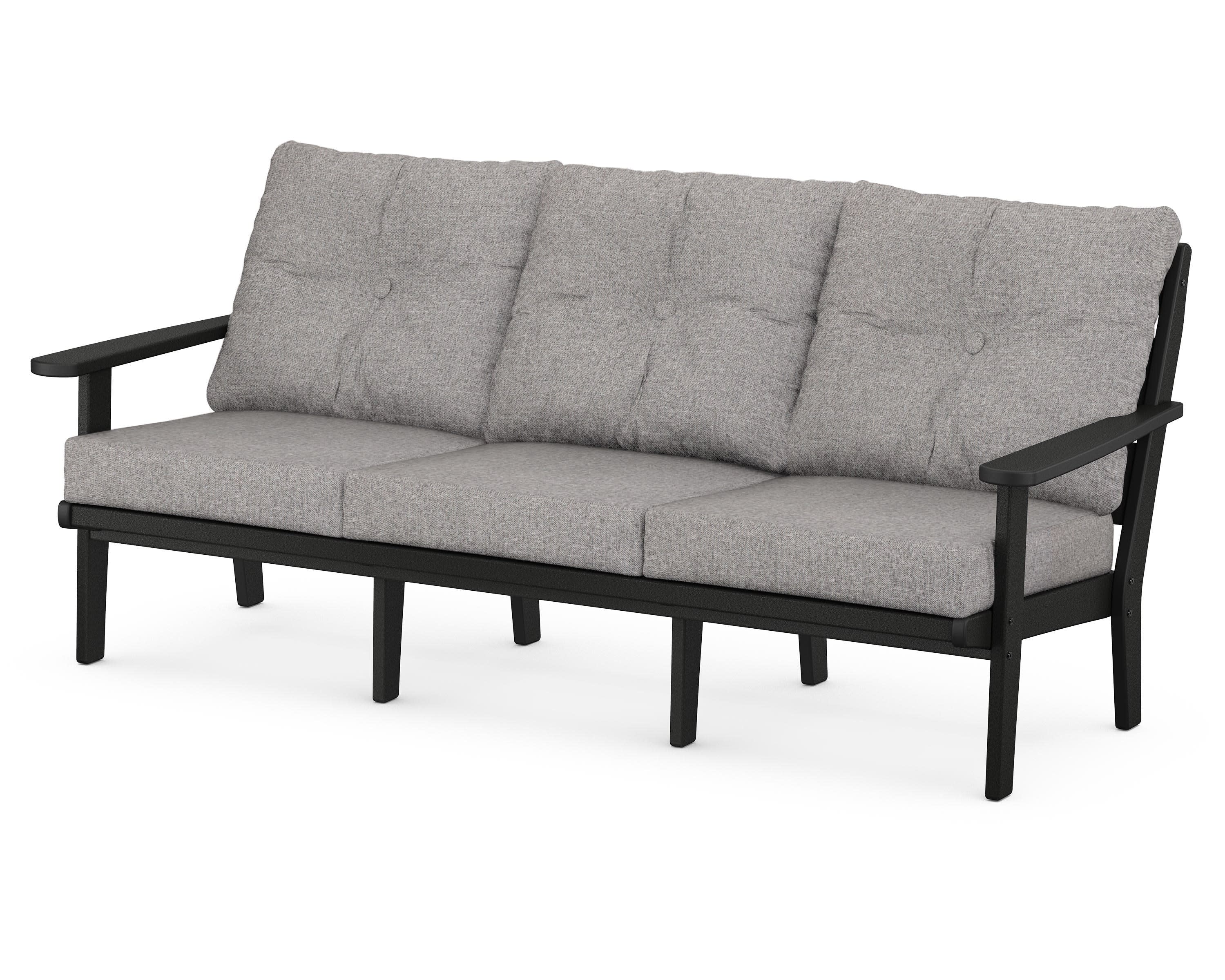 Lakeside Deep Seating Sofa in Black / Grey Mist