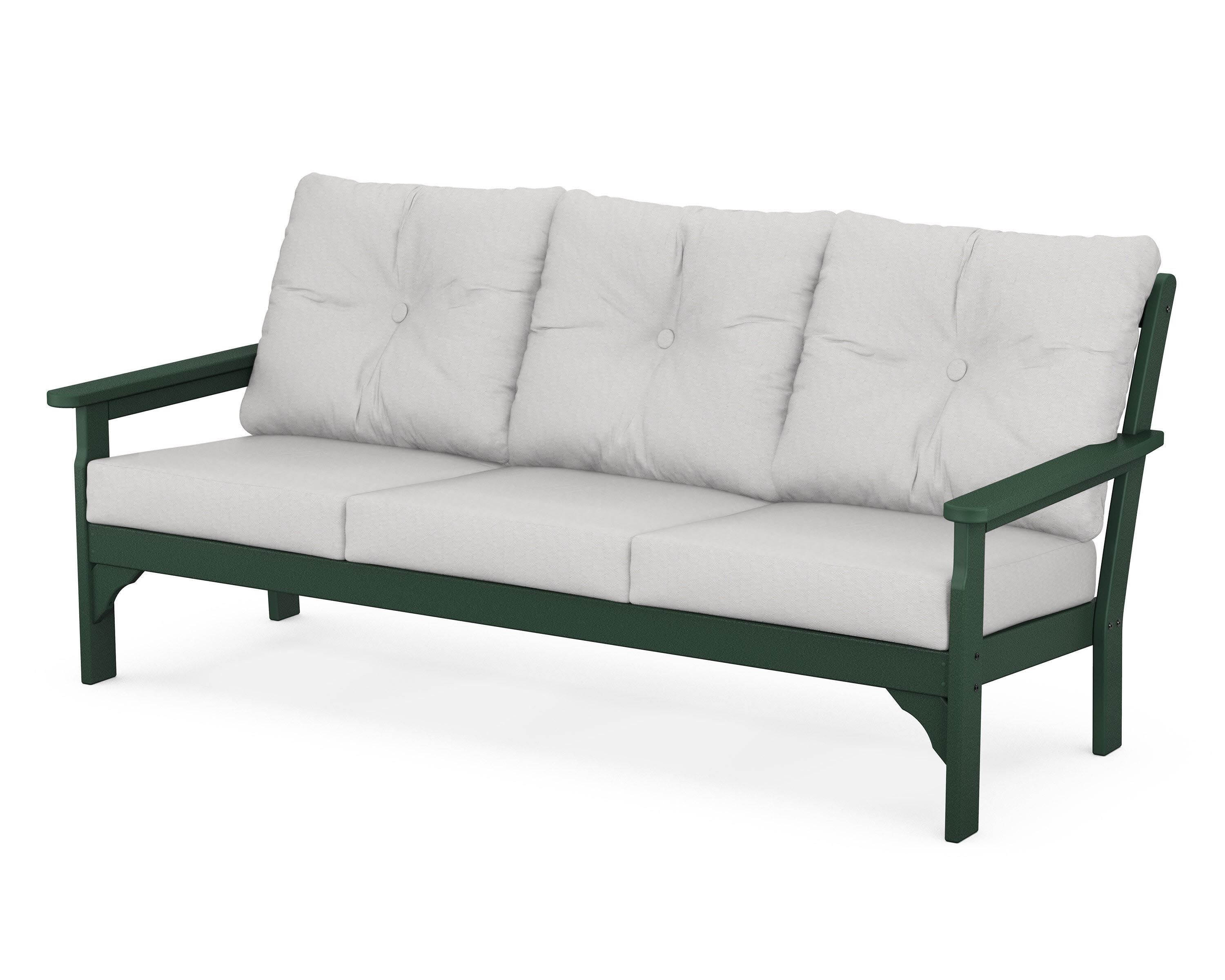 Vineyard Deep Seating Sofa in Green / Diamond in the Rough