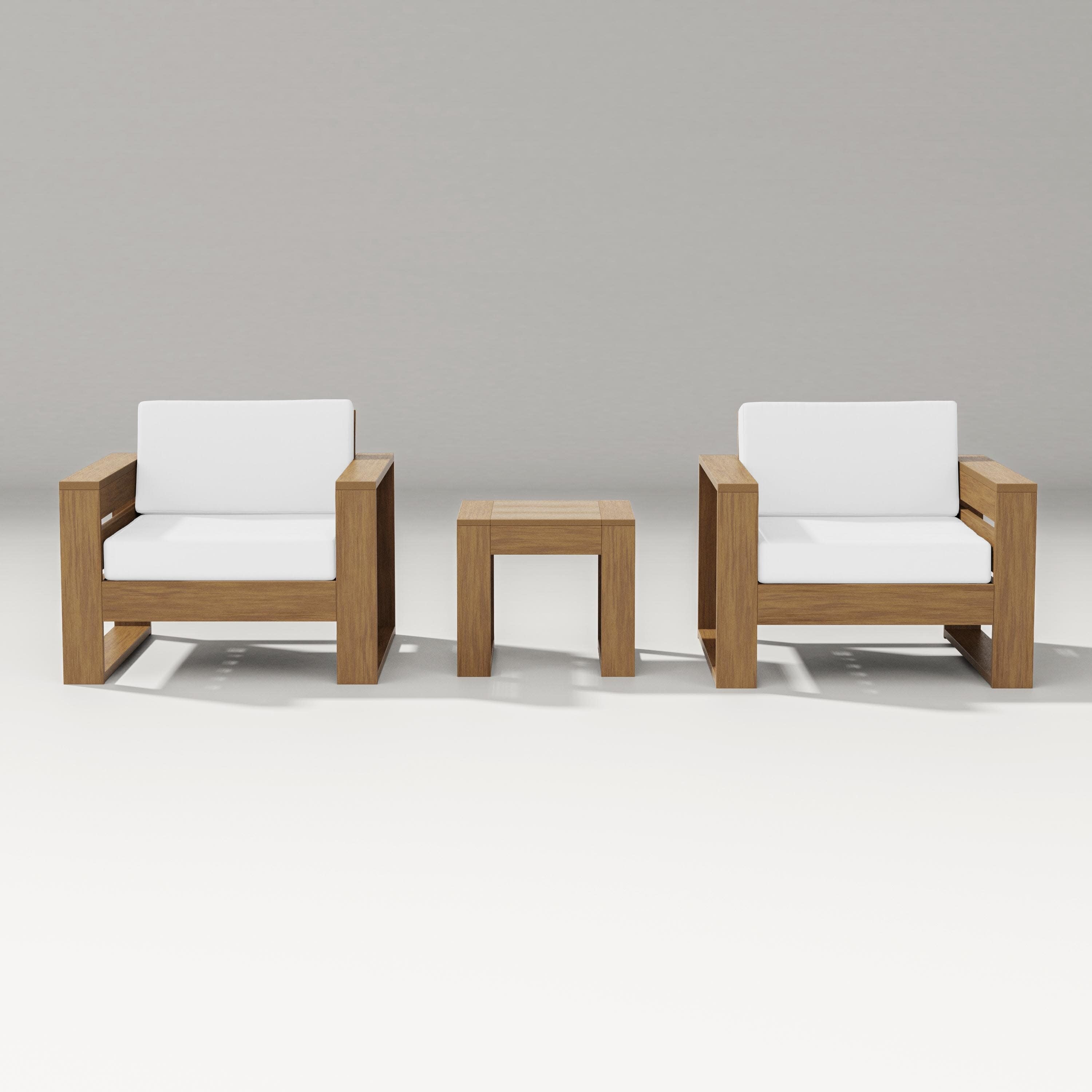 Latitude 3-Piece Lounge Chair Set in Natural / Natural