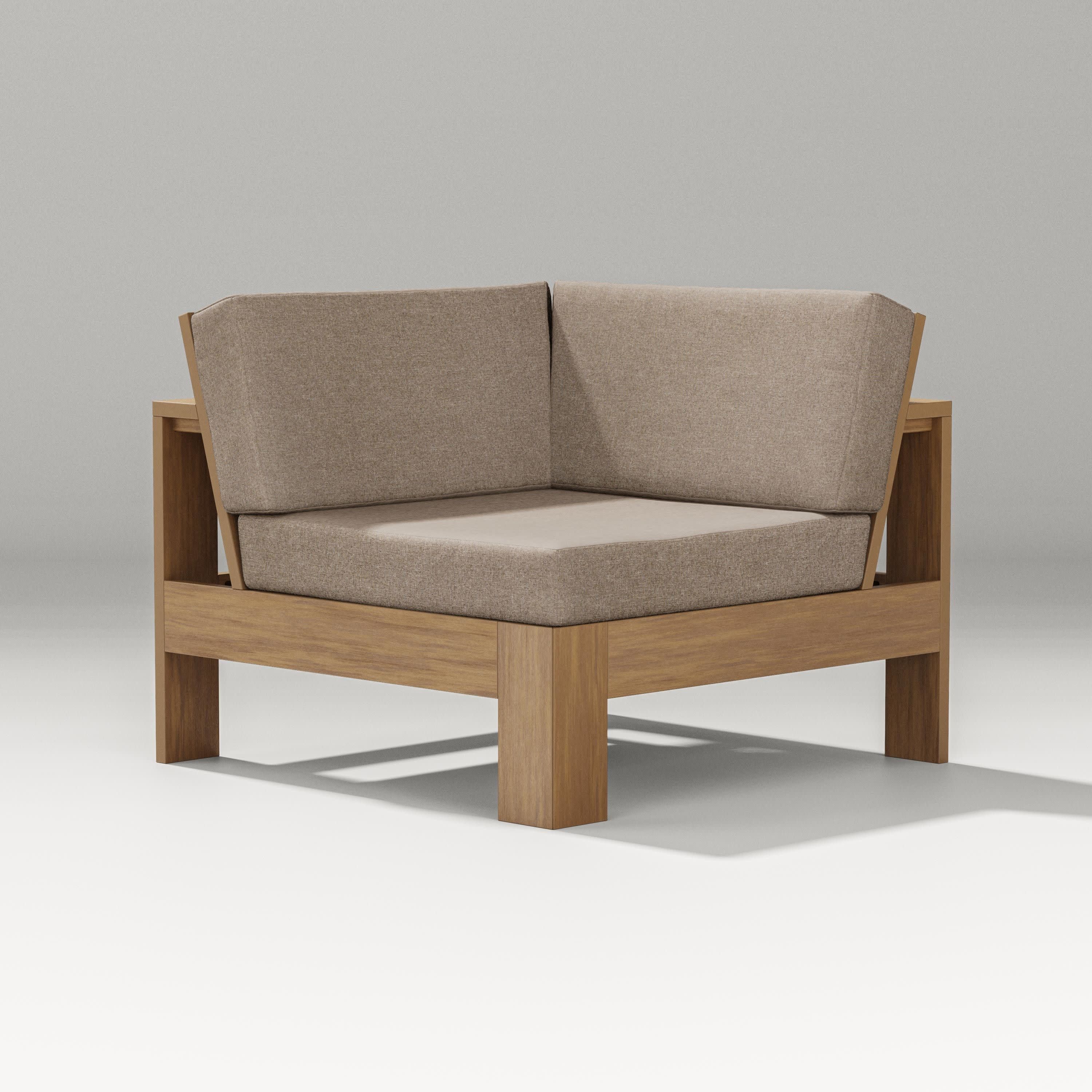 Latitude Modular Corner Chair in Natural / Spiced Burlap