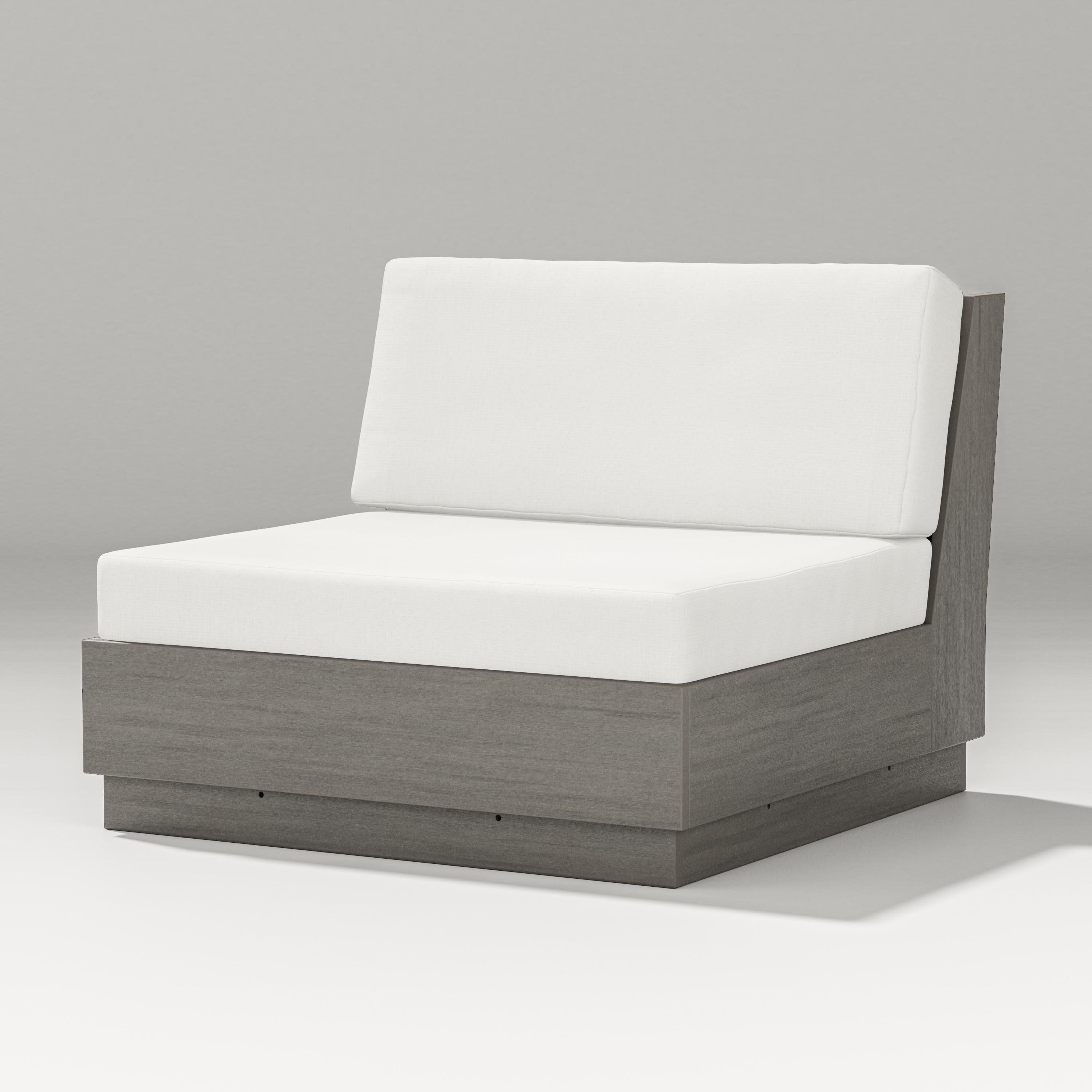 Elevate Modular Armless Chair in Driftwood / Natural Linen