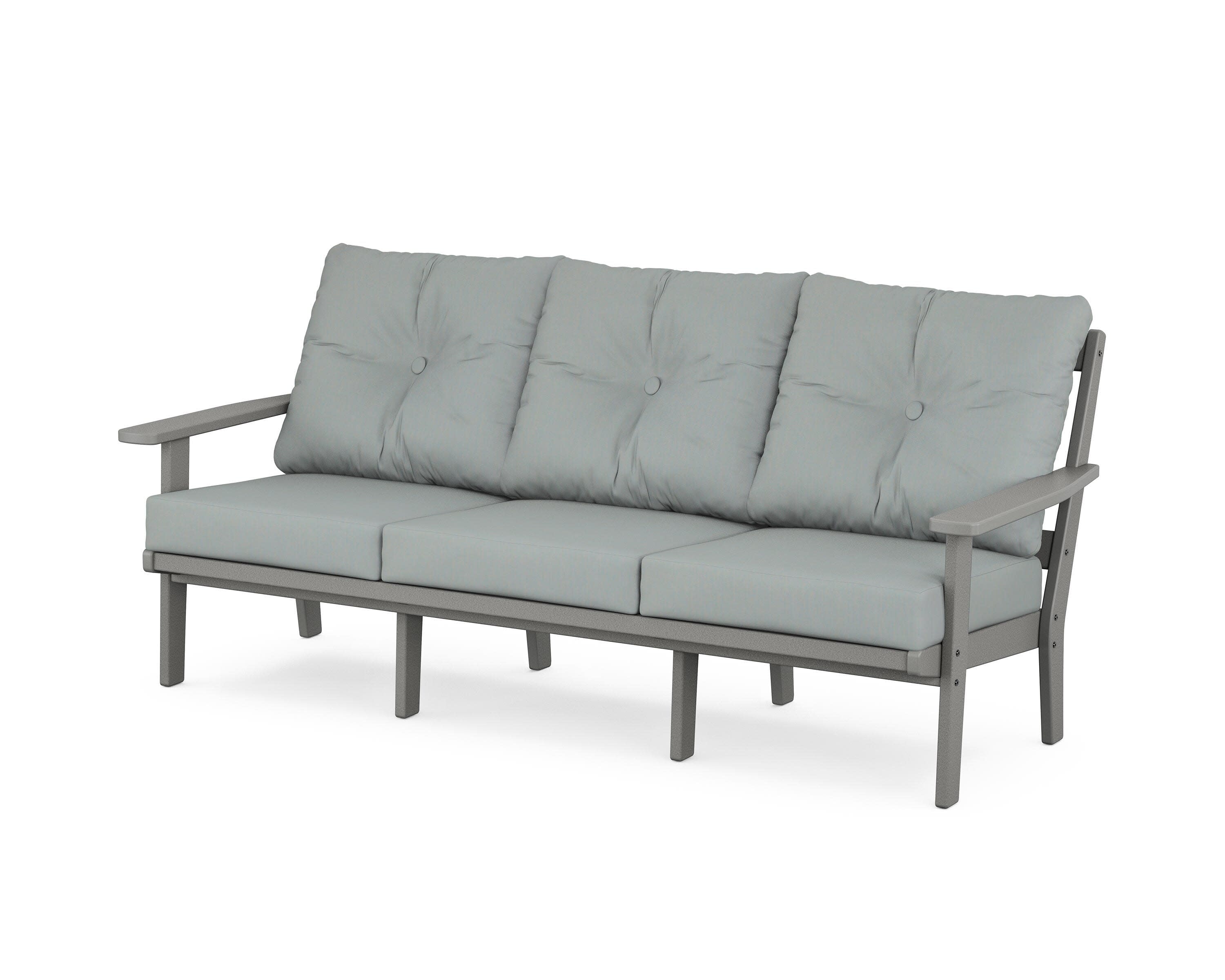 PrairieDeep Seating Sofa in Slate Grey / Spa