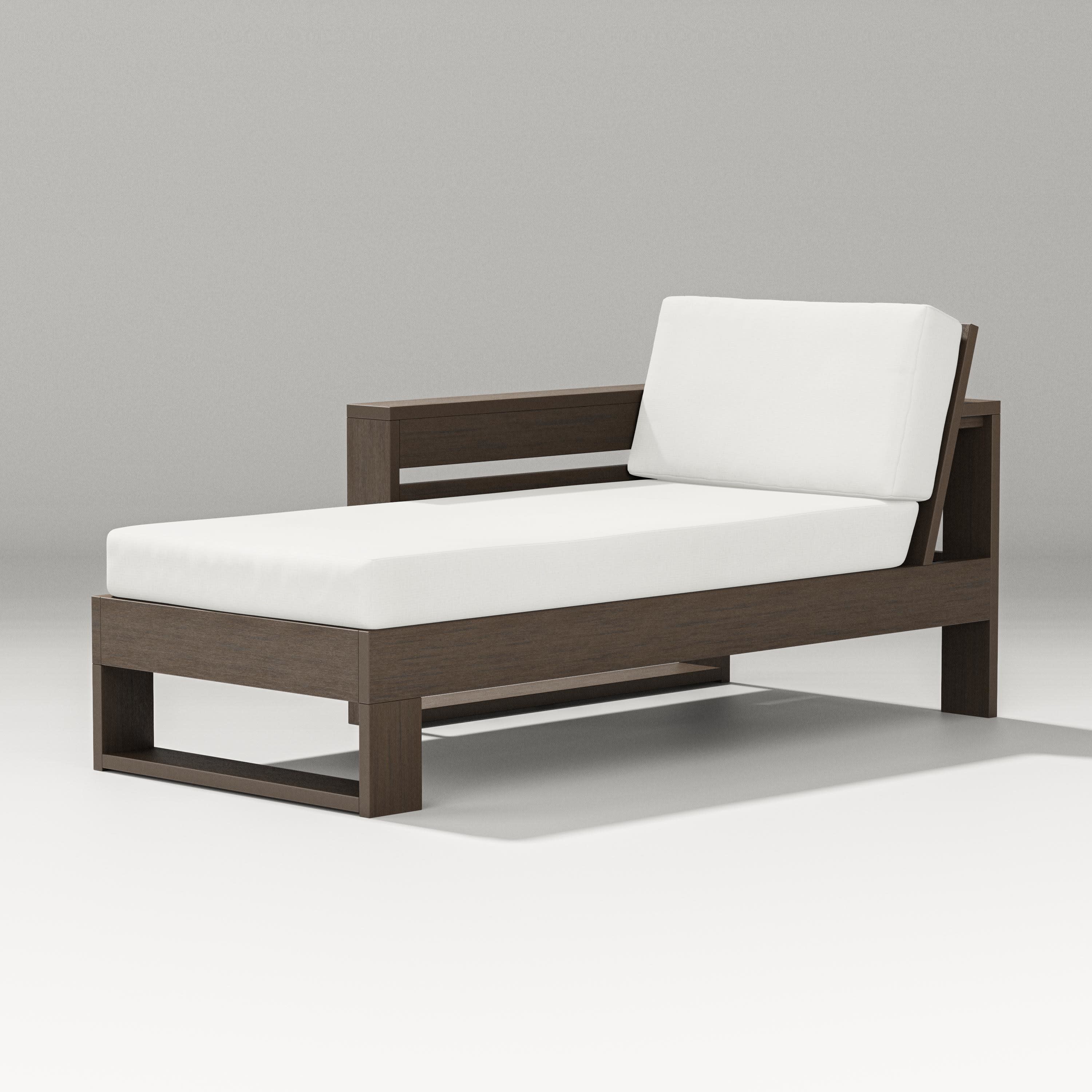 Latitude Modular Left Arm Chaise in Kona / Natural Linen
