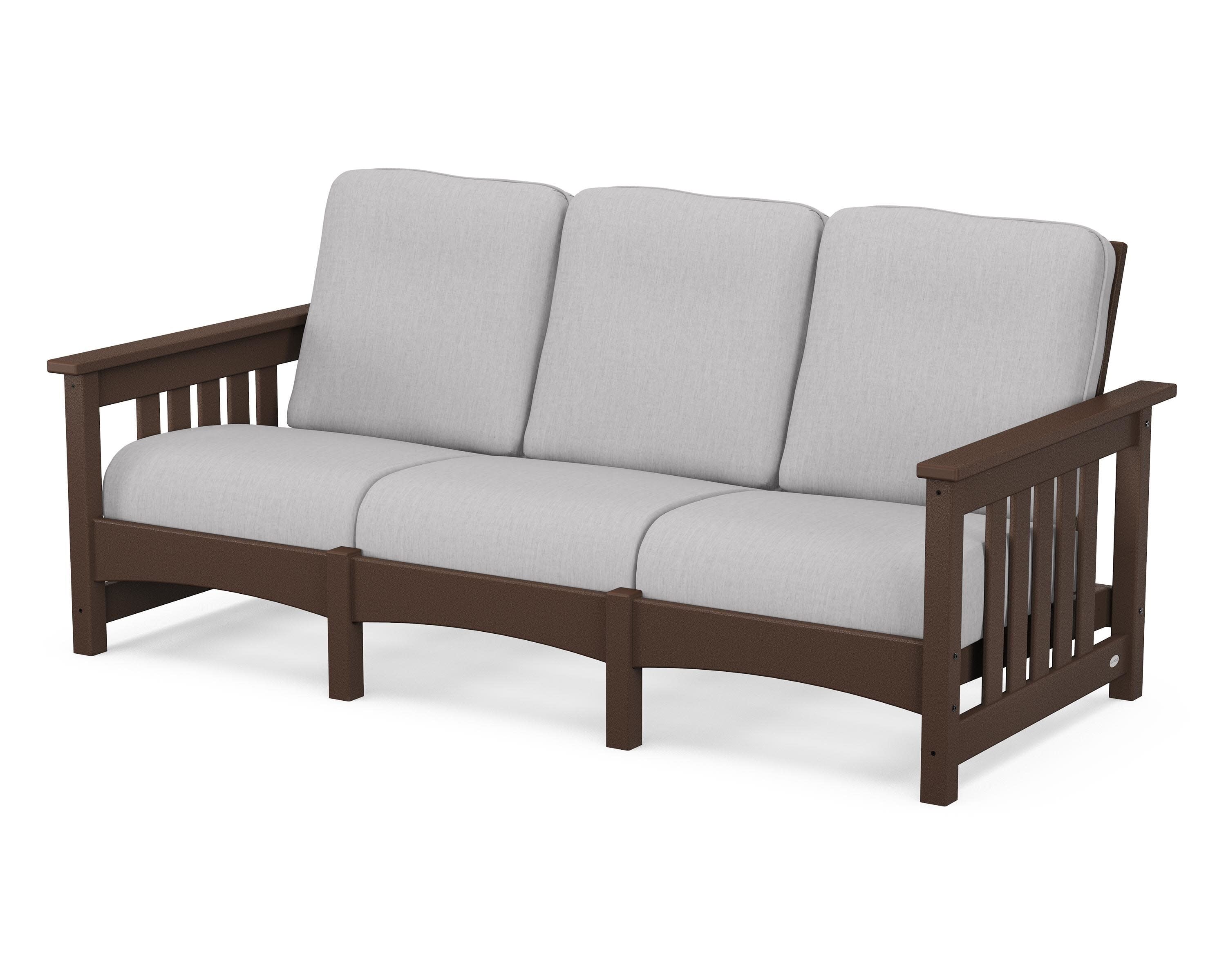 Club Mission Sofa in Mahogany / Granite