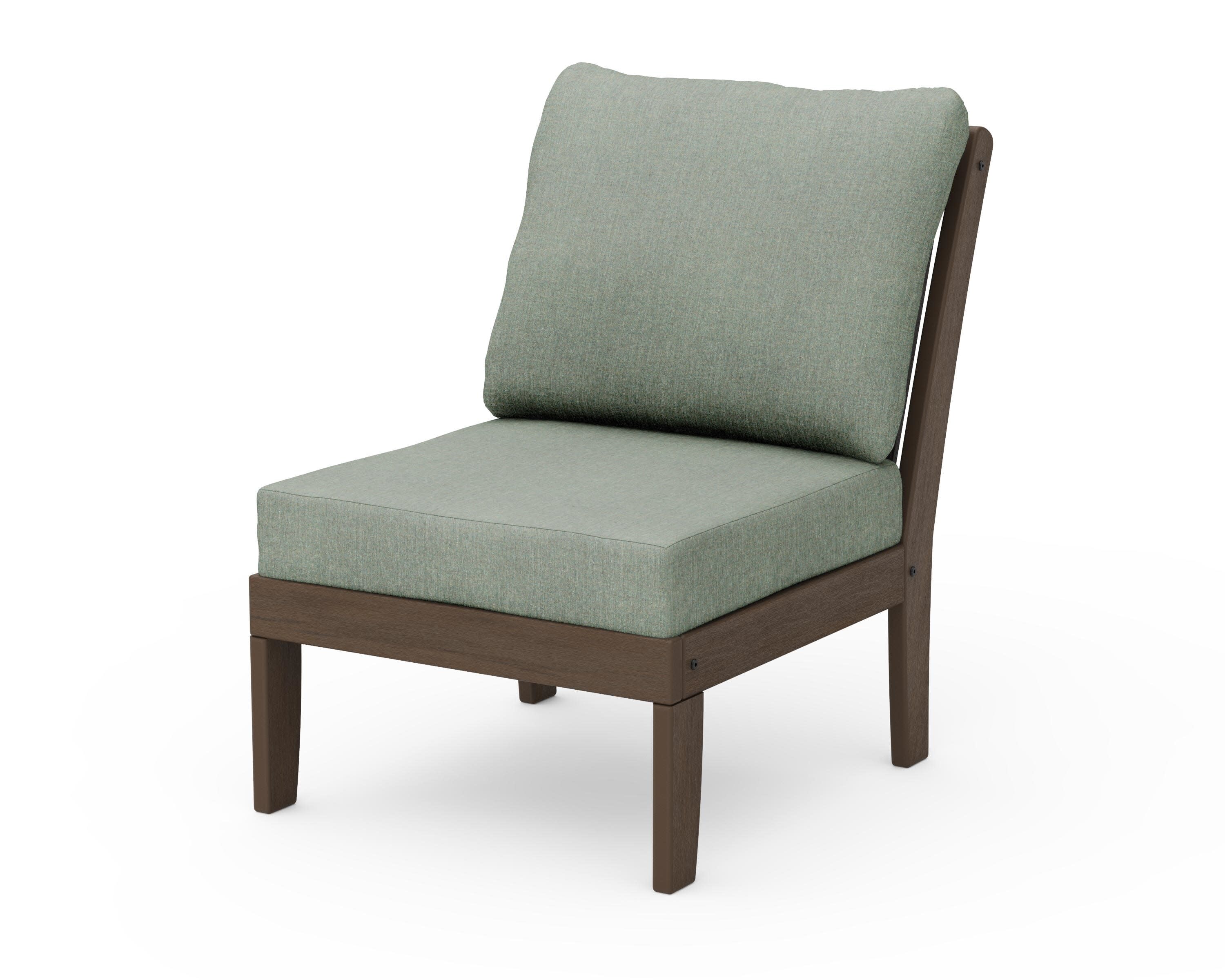 Braxton Modular Armless Chair in Kona / Cast Sage