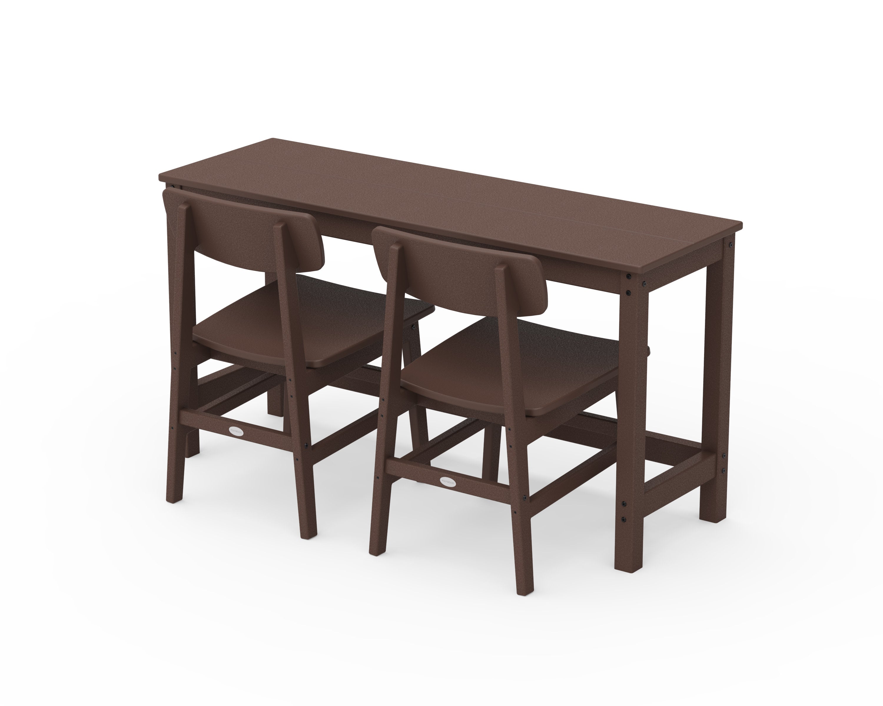 Modern Studio Urban Chair 3-Piece Balcony Set in Mahogany
