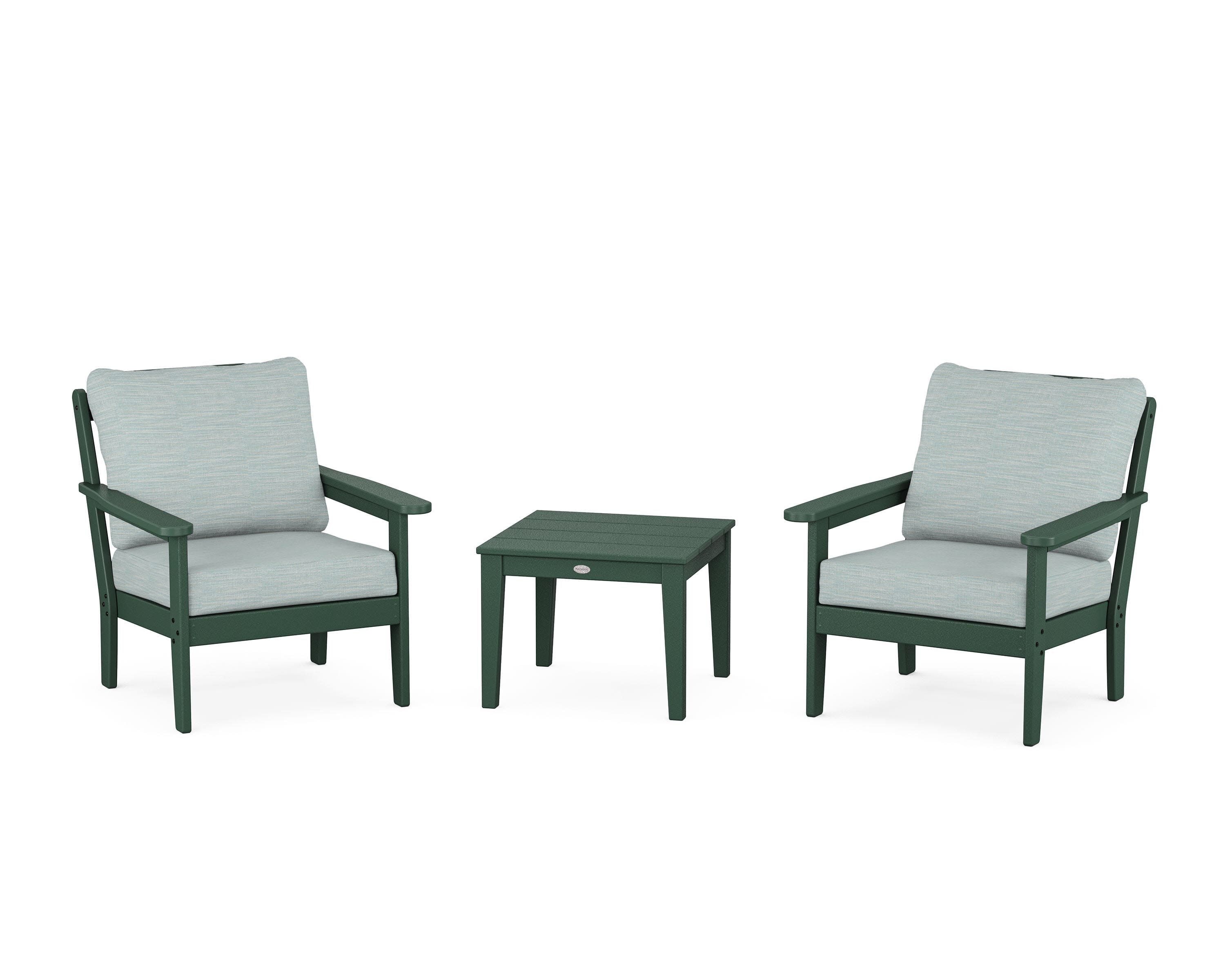 Cottage 3-Piece Deep Seating Set in Green / Soothe Mist
