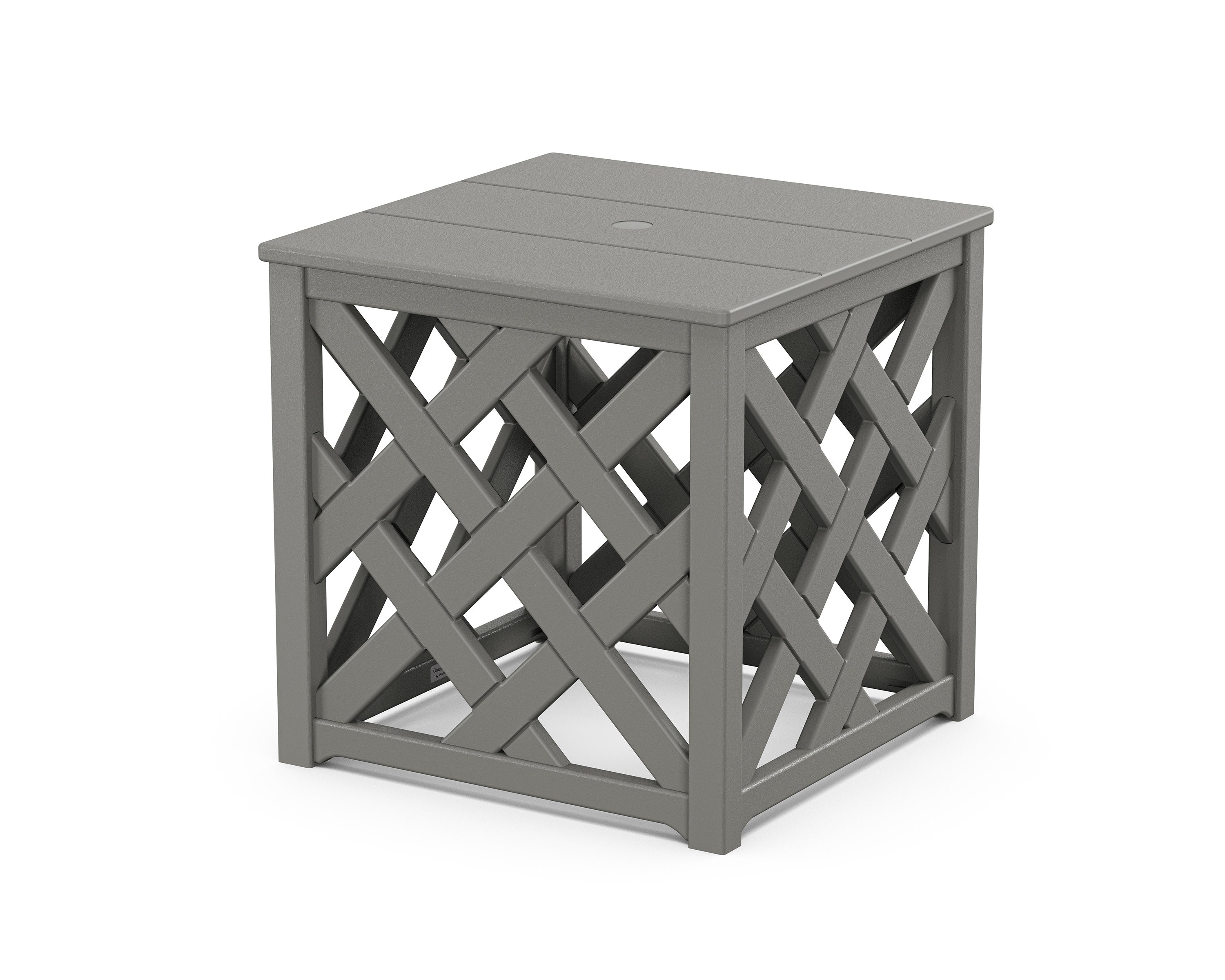 Wovendale Accent Umbrella Table in Slate Grey