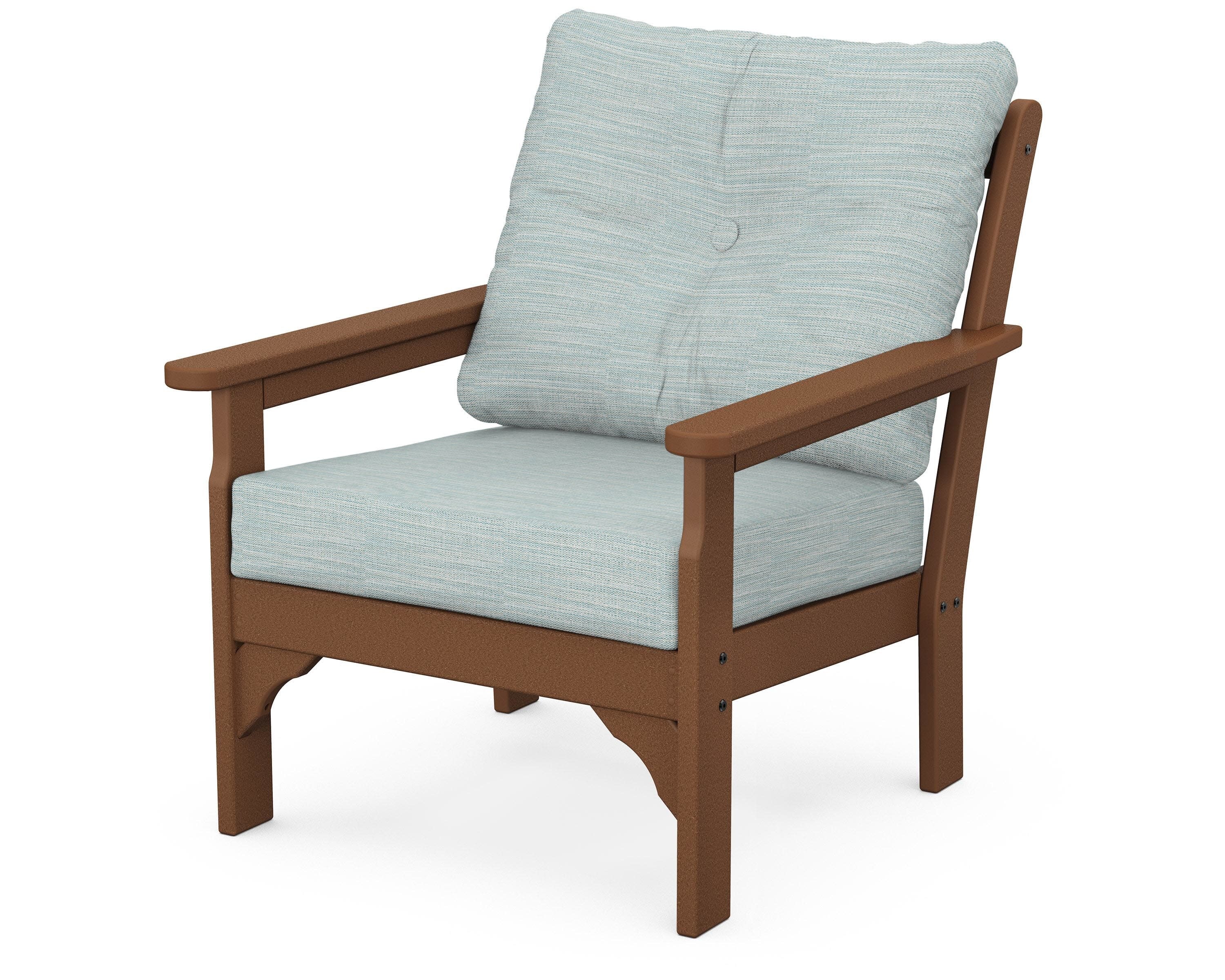 Vineyard Deep Seating Chair in Teak / Soothe Mist