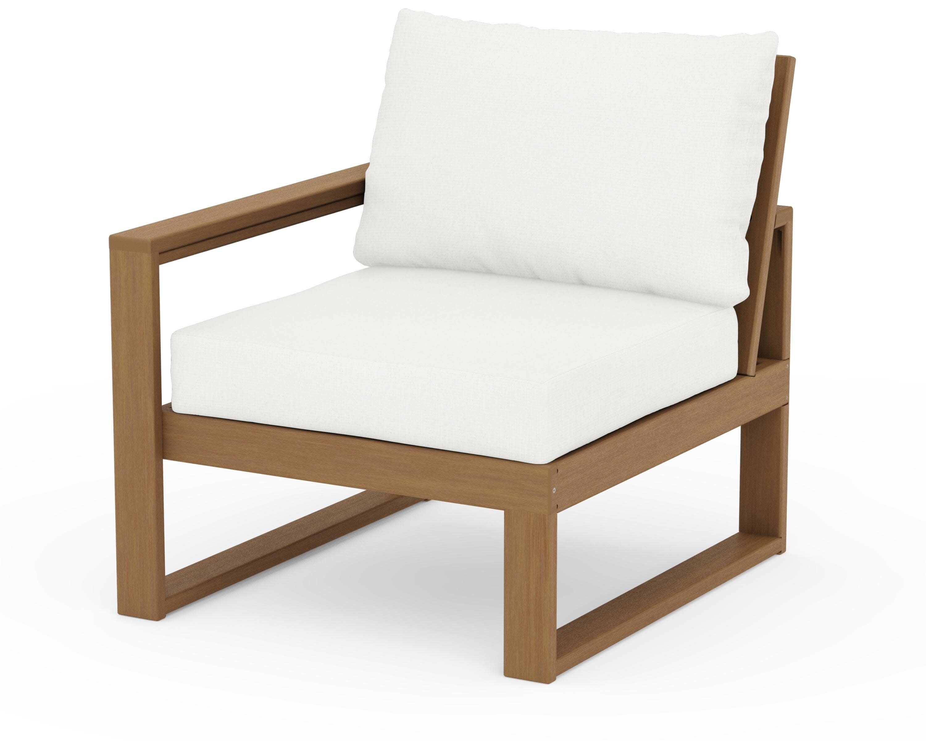 EDGE Modular Left Arm Chair in Natural / Natural Linen