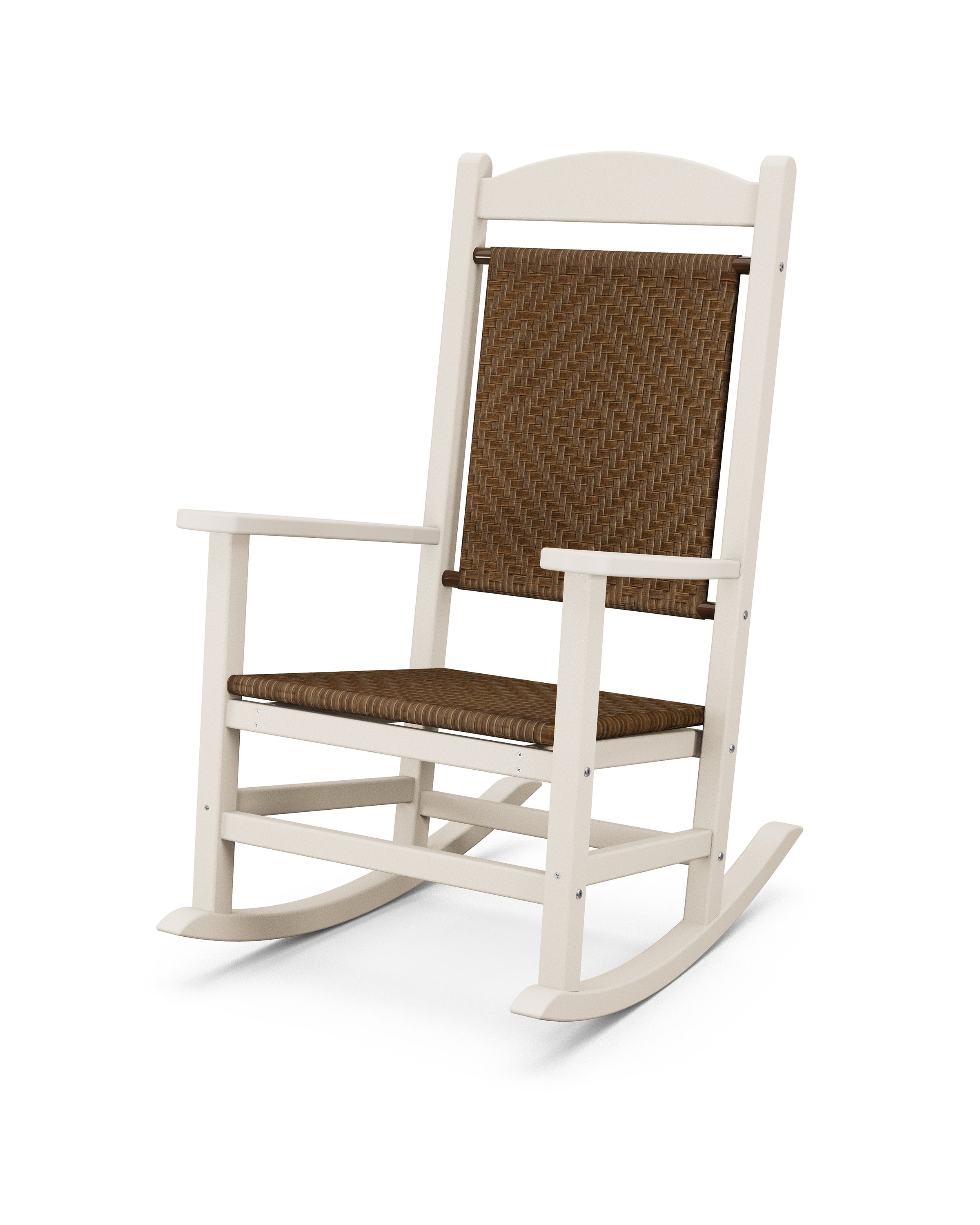 Presidential Woven Rocking Chair in Sand / Tigerwood