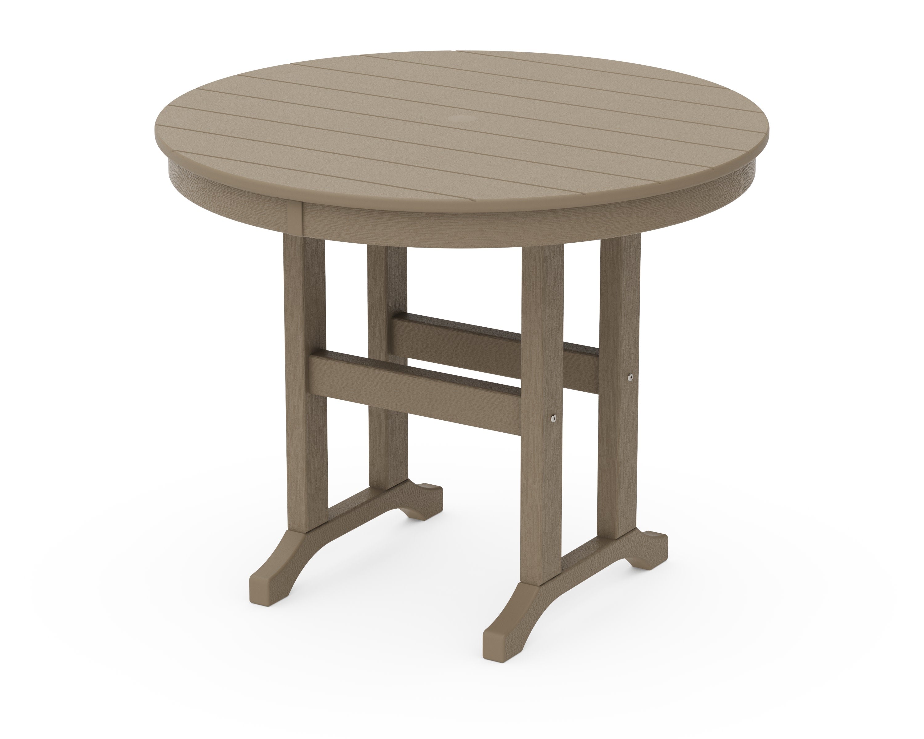 36" Round Farmhouse Dining Table in Vintage Sahara