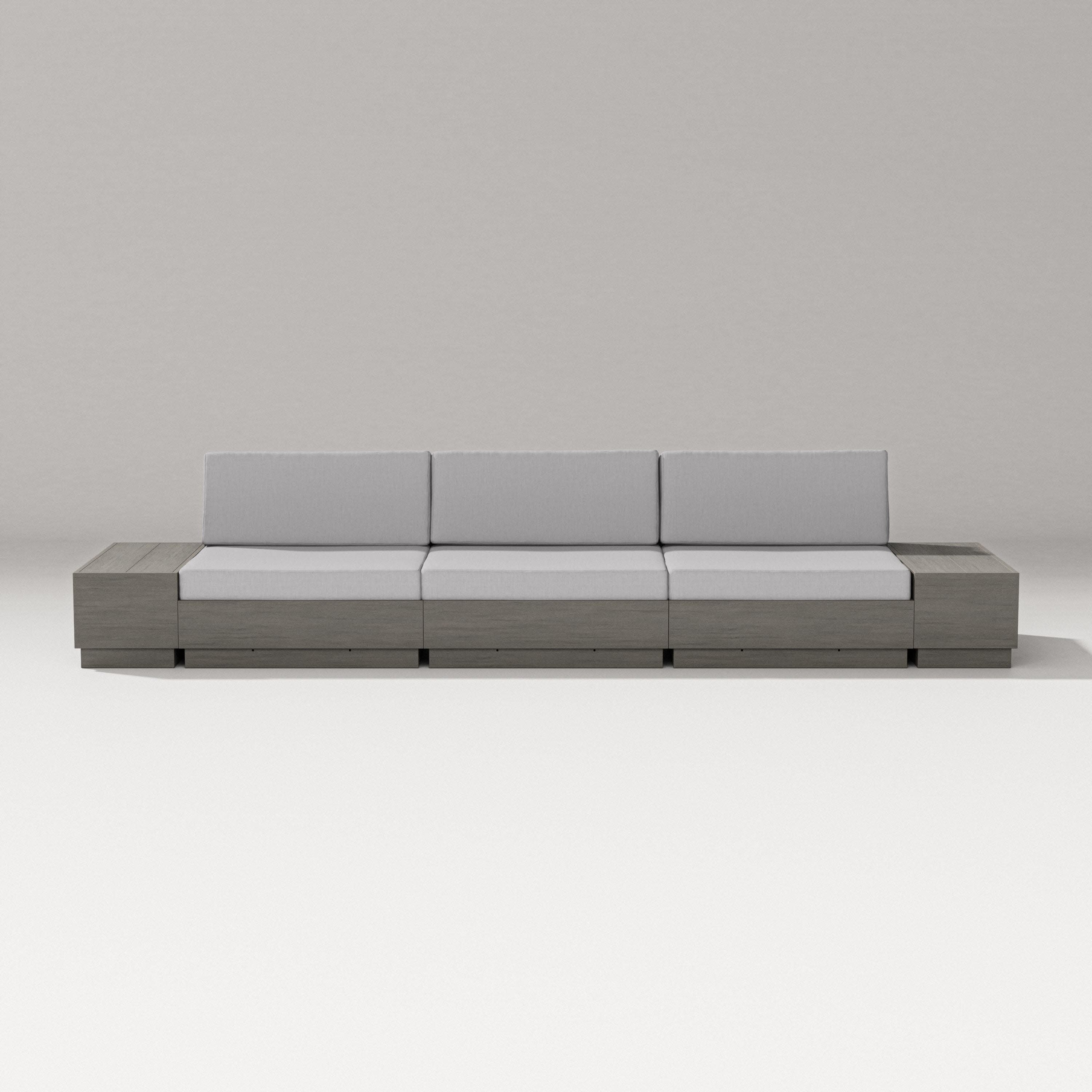 Elevate Straight Sectional in Driftwood / Granite