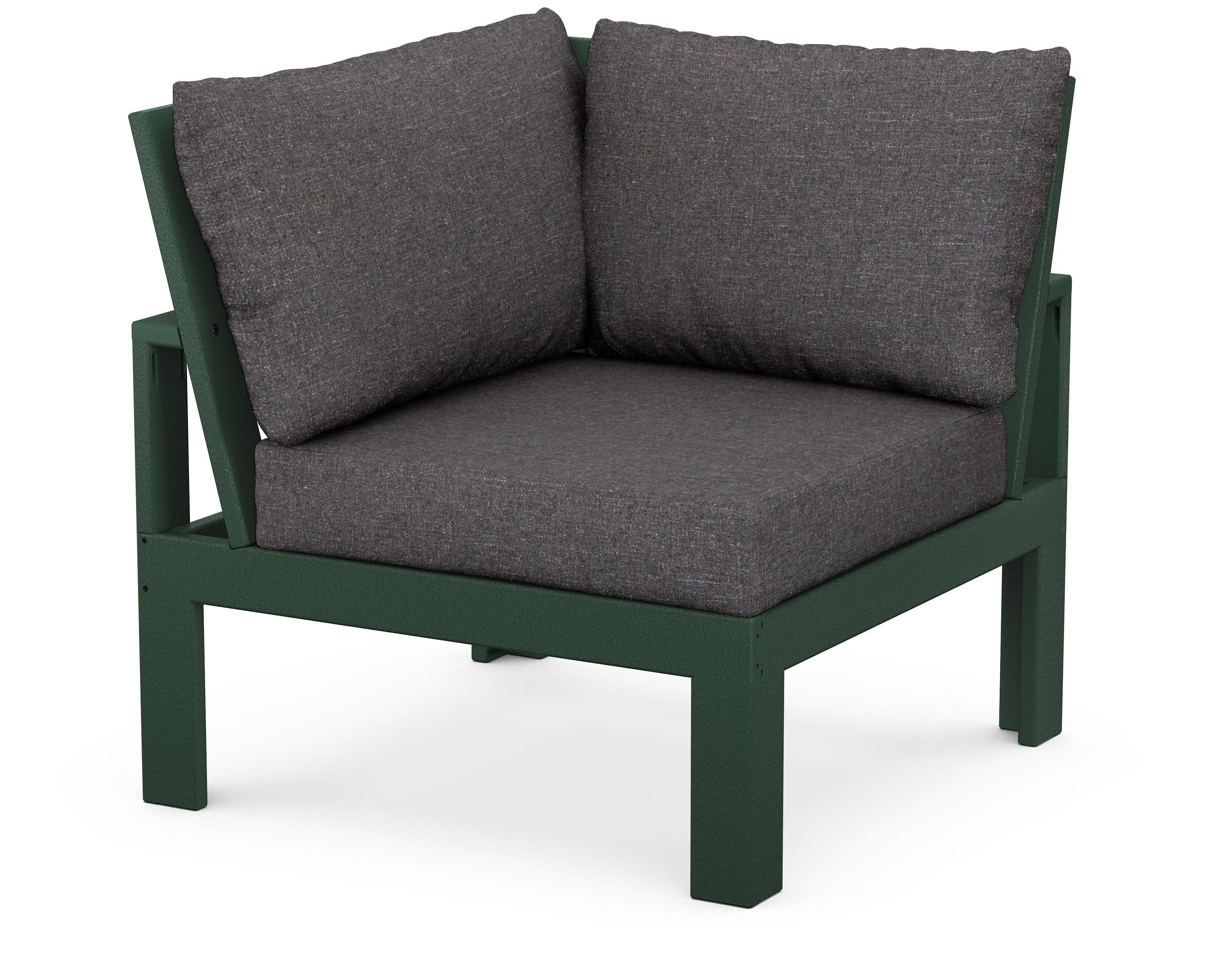 Modular Corner Chair in Green / Ash Charcoal