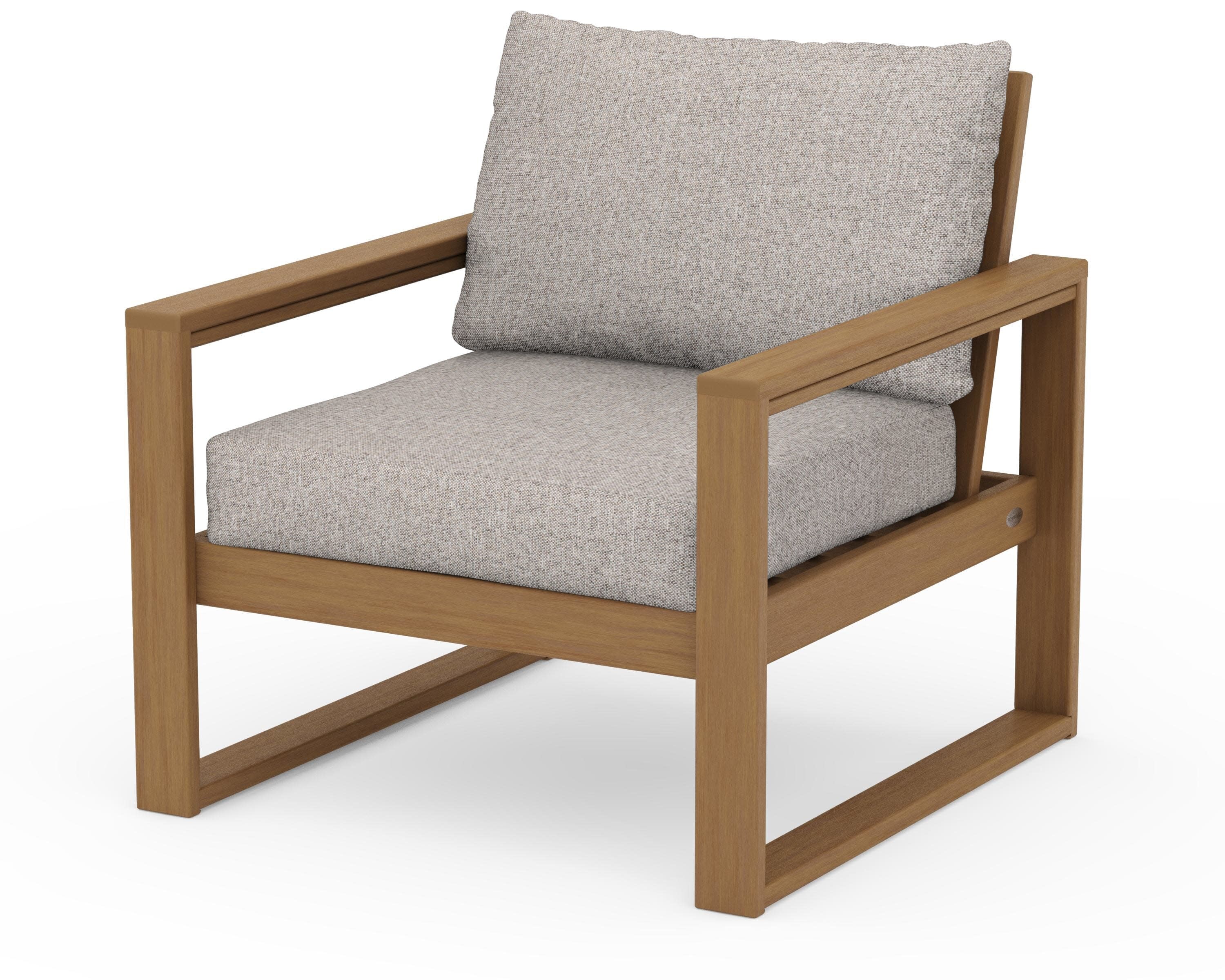 EDGE Club Chair in Natural / Weathered Tweed