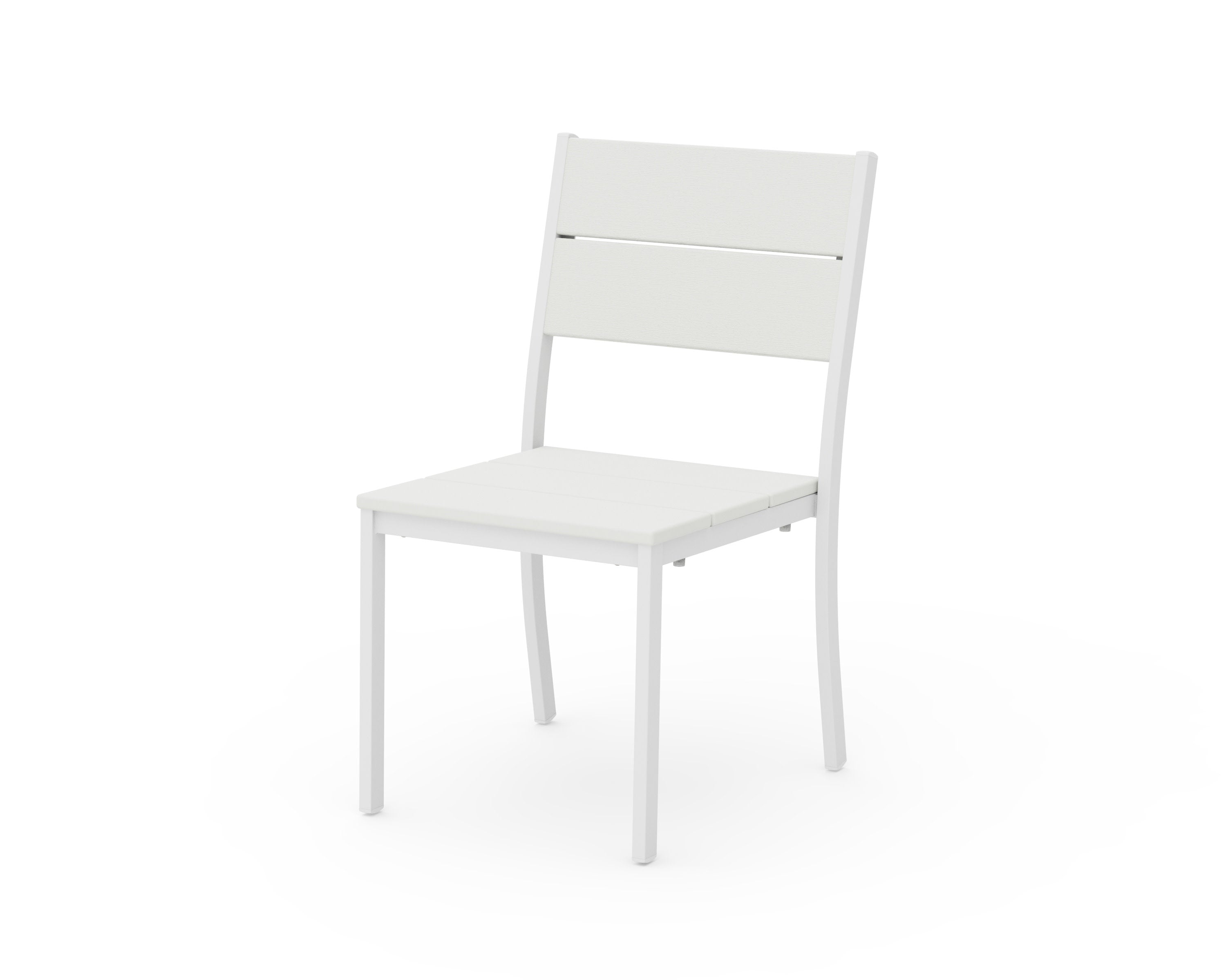 Main Street Stacking Dining Side Chair in White / Vintage White