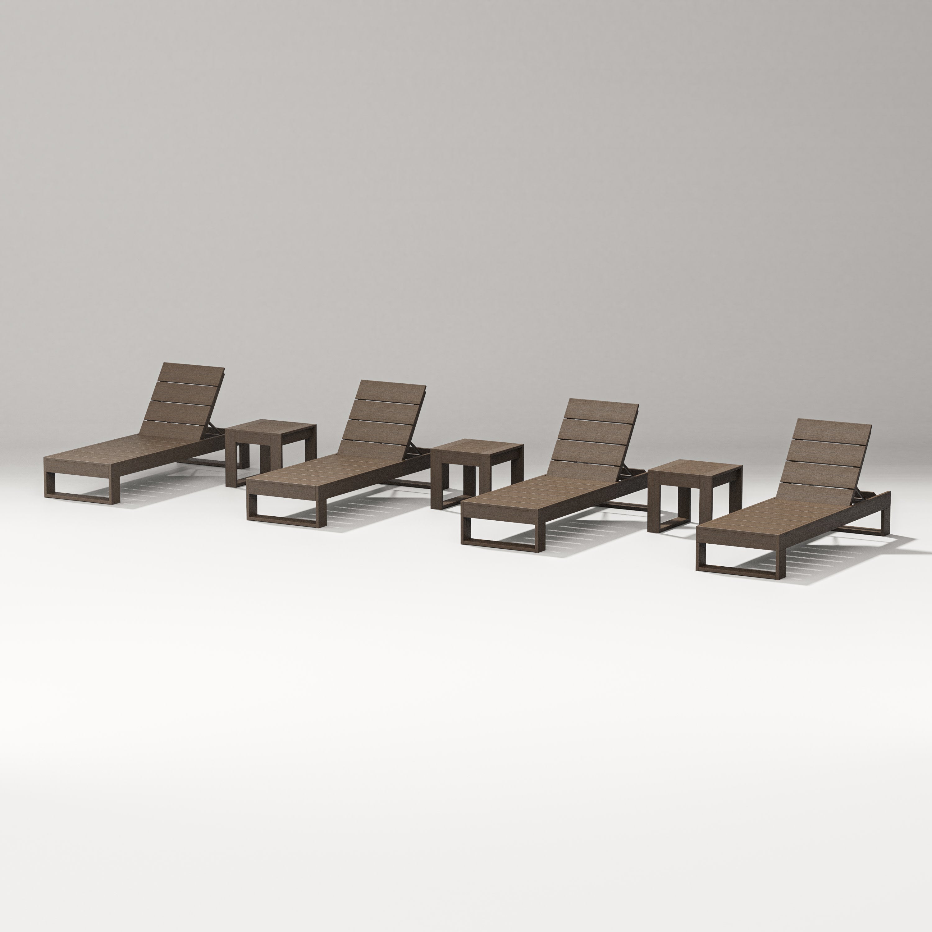 Latitude 7-Piece Lounge Chaise Set in Kona