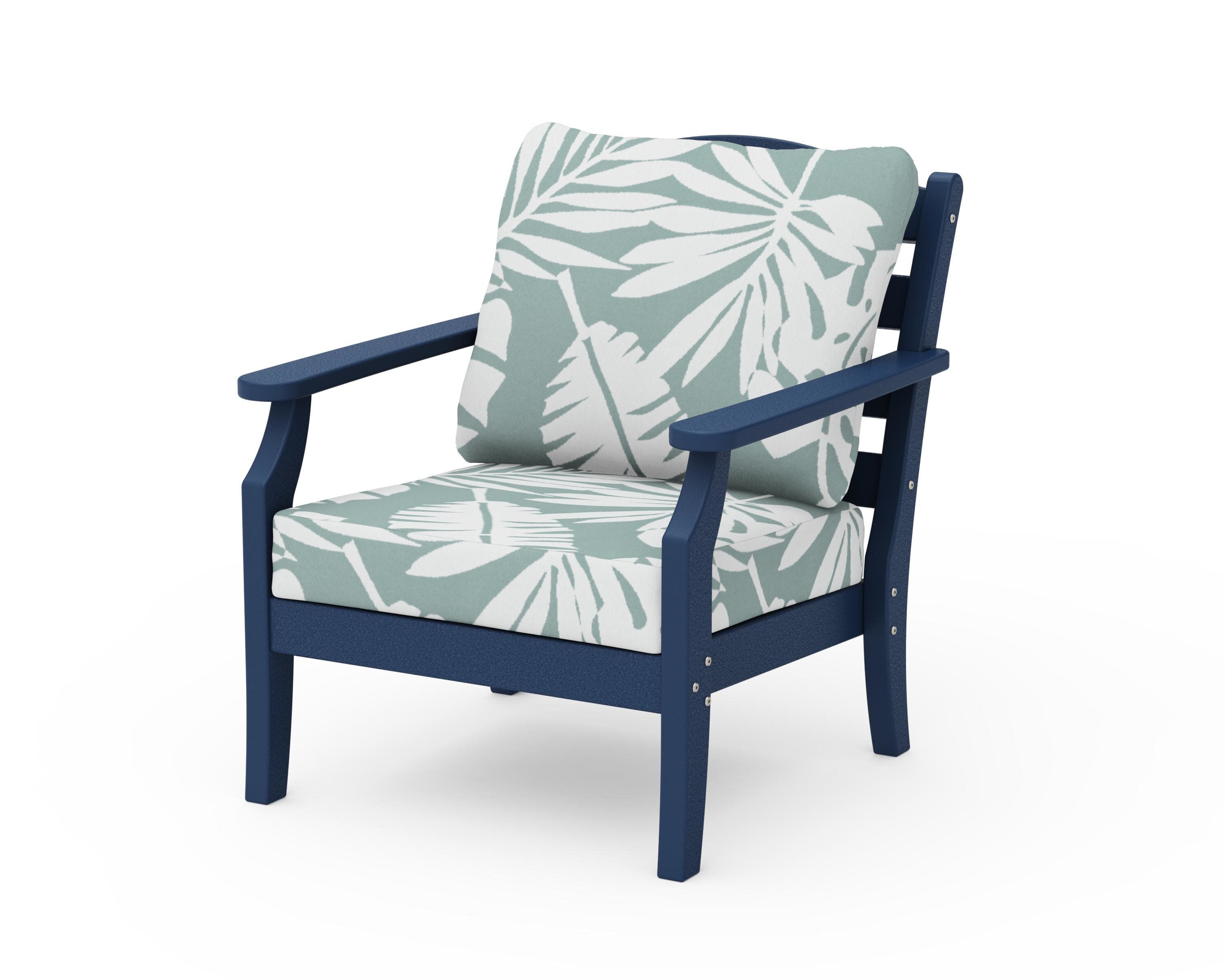 Savannah Deep Seating Chair in Navy / Leaf Glacier Spa