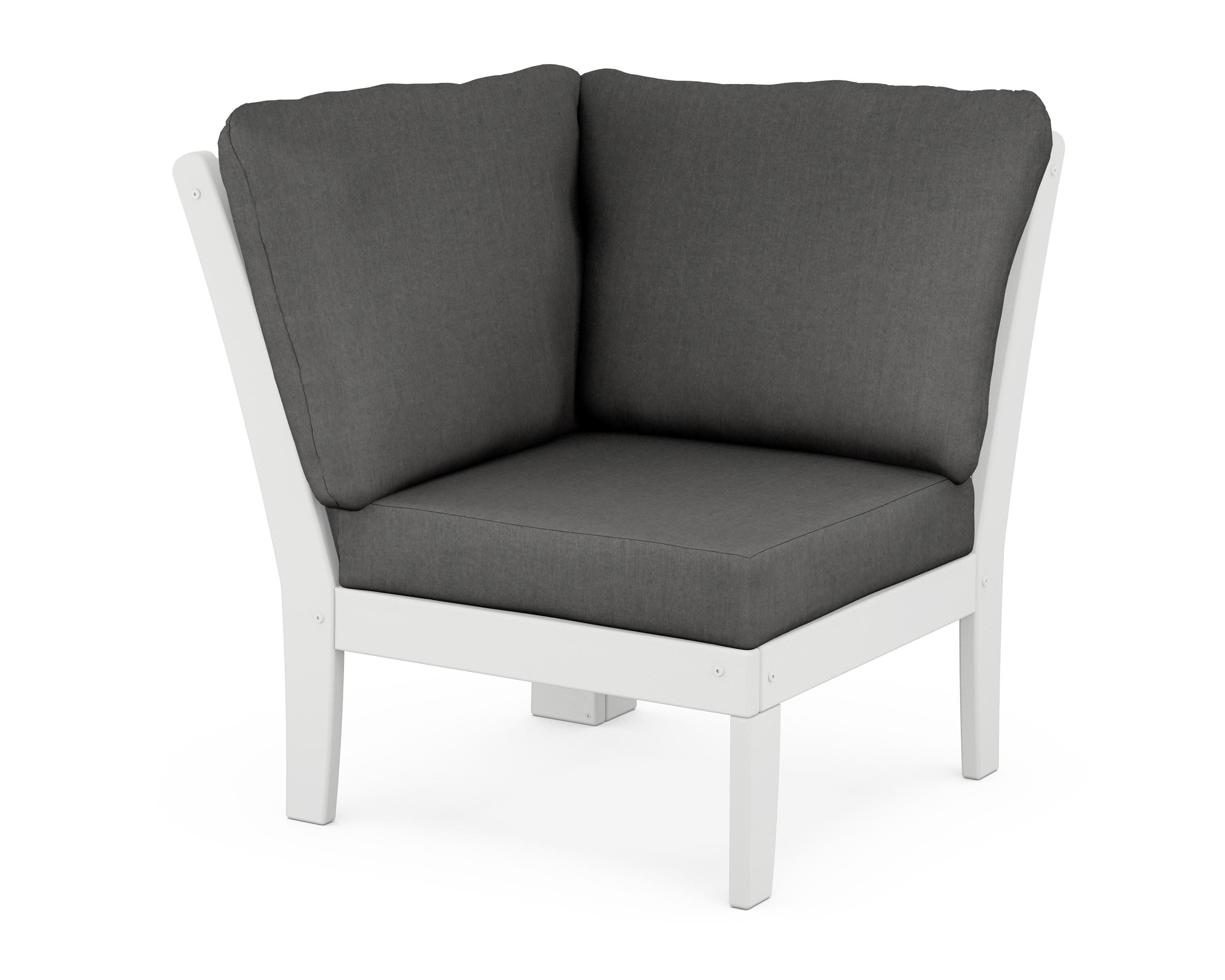 Braxton Modular Corner Chair in White / Spectrum Carbon