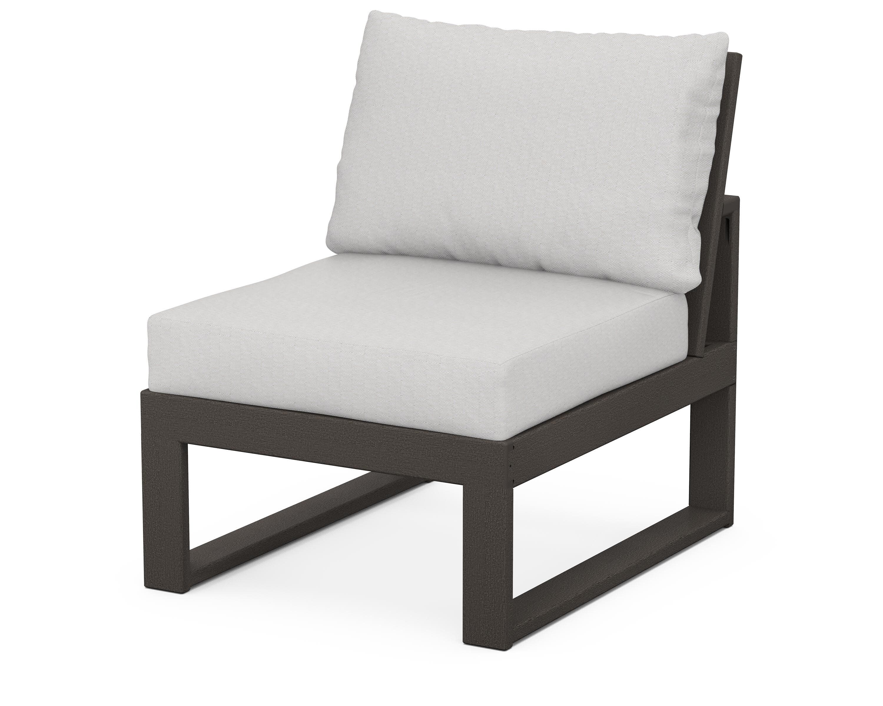 Modular Armless Chair in Vintage Coffee / Diamond in the Rough