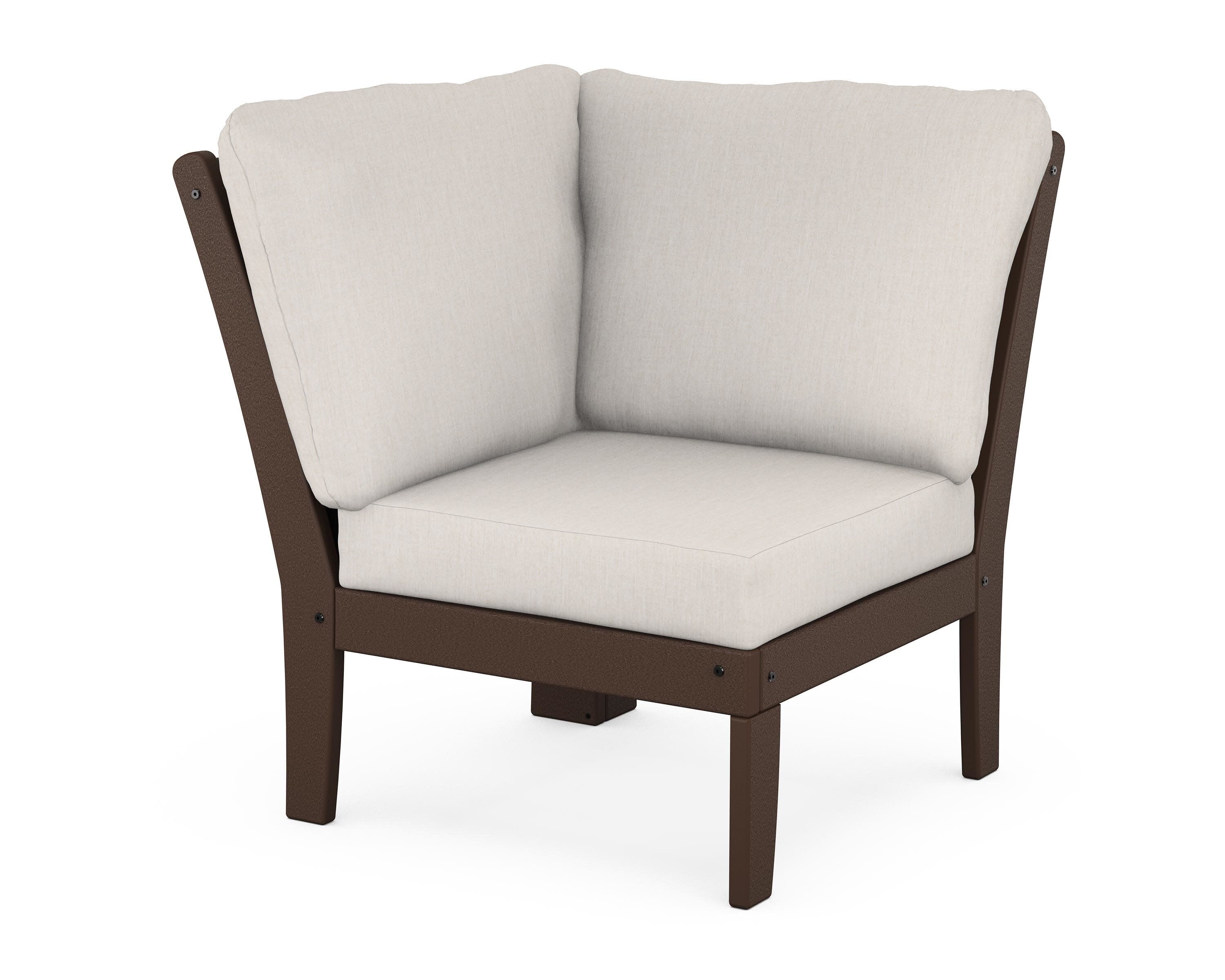 Braxton Modular Corner Chair in Mahogany / Cast Ash