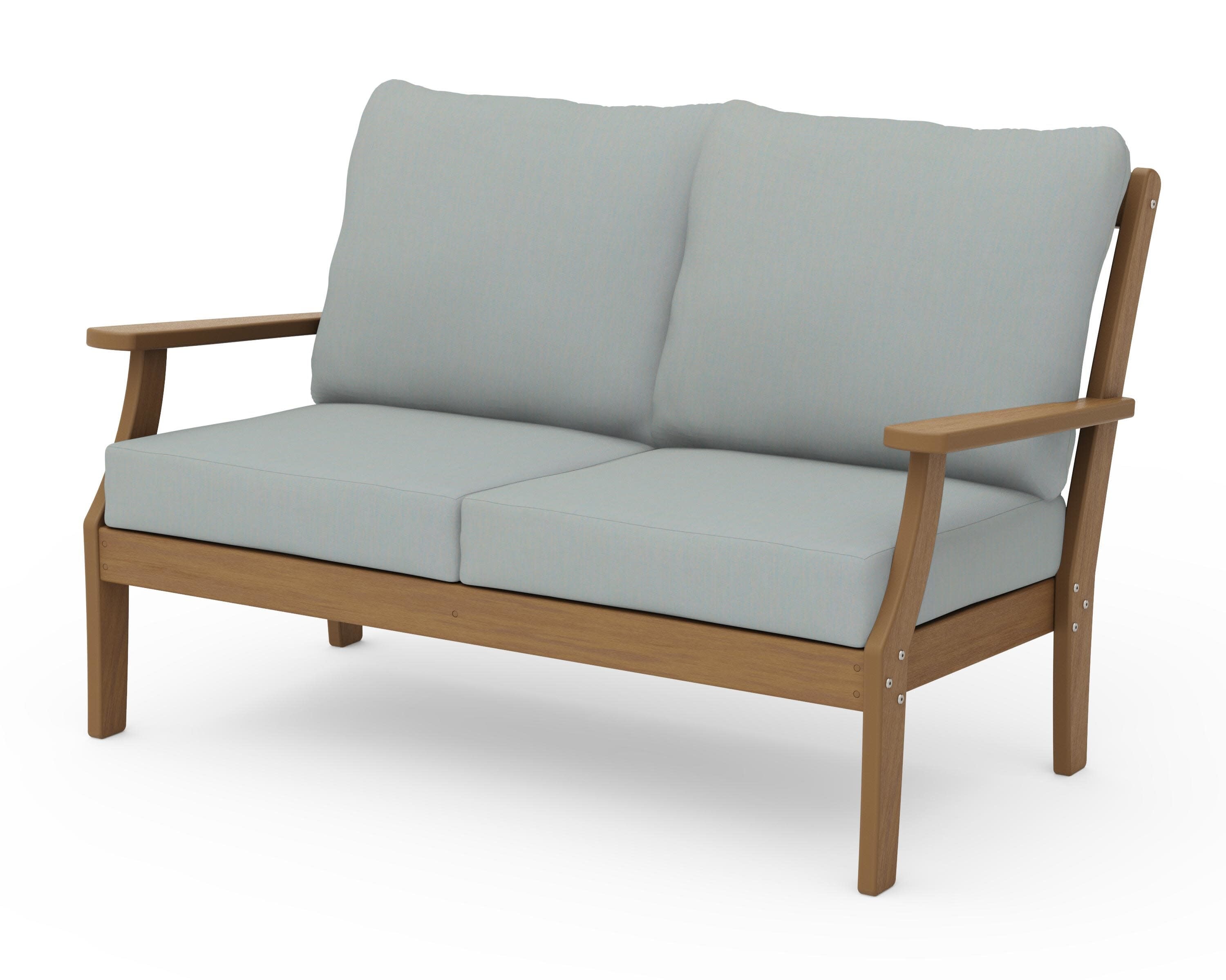 Braxton Deep Seating Loveseat in Natural / Spa