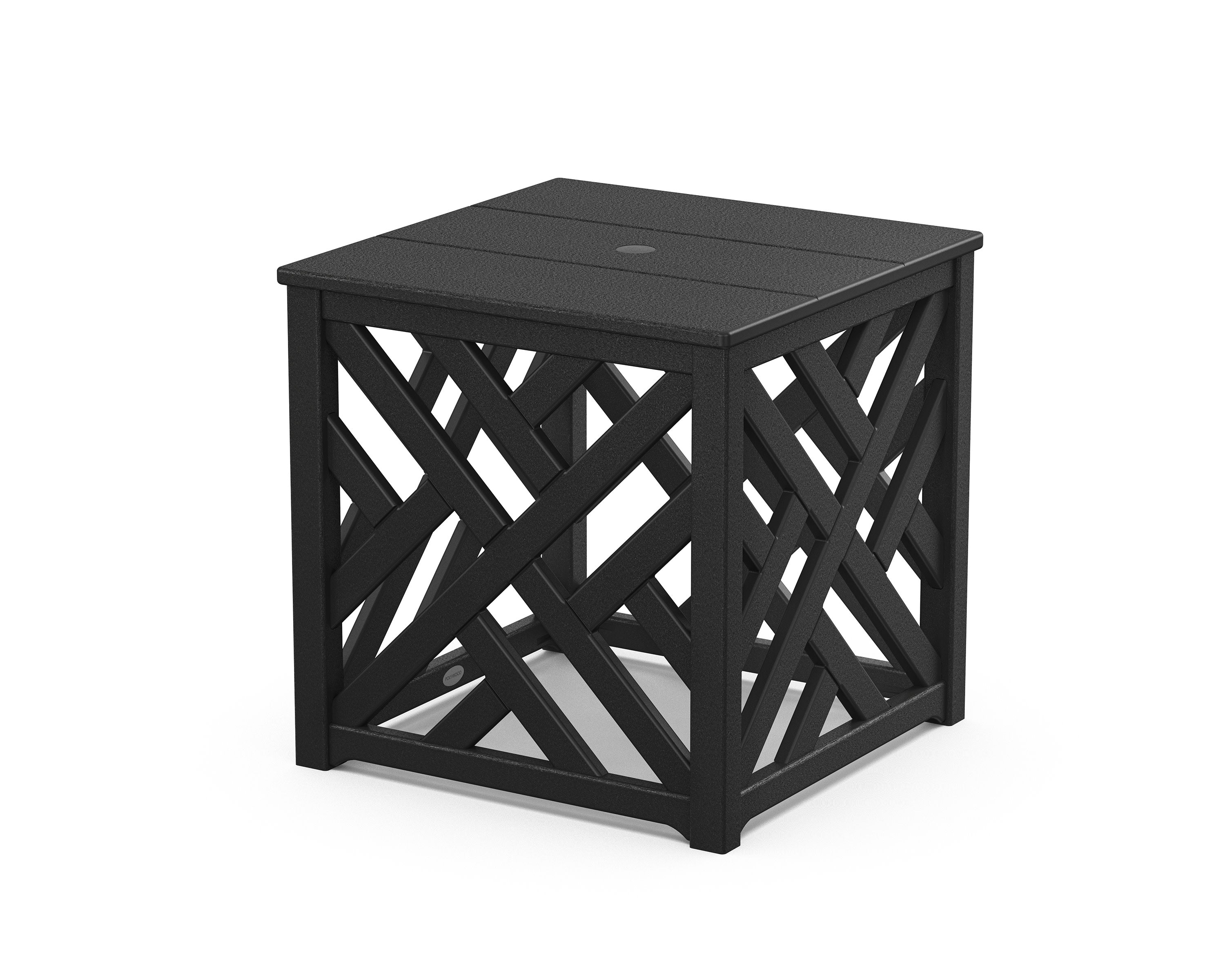Chippendale Umbrella Stand Accent Table in Black
