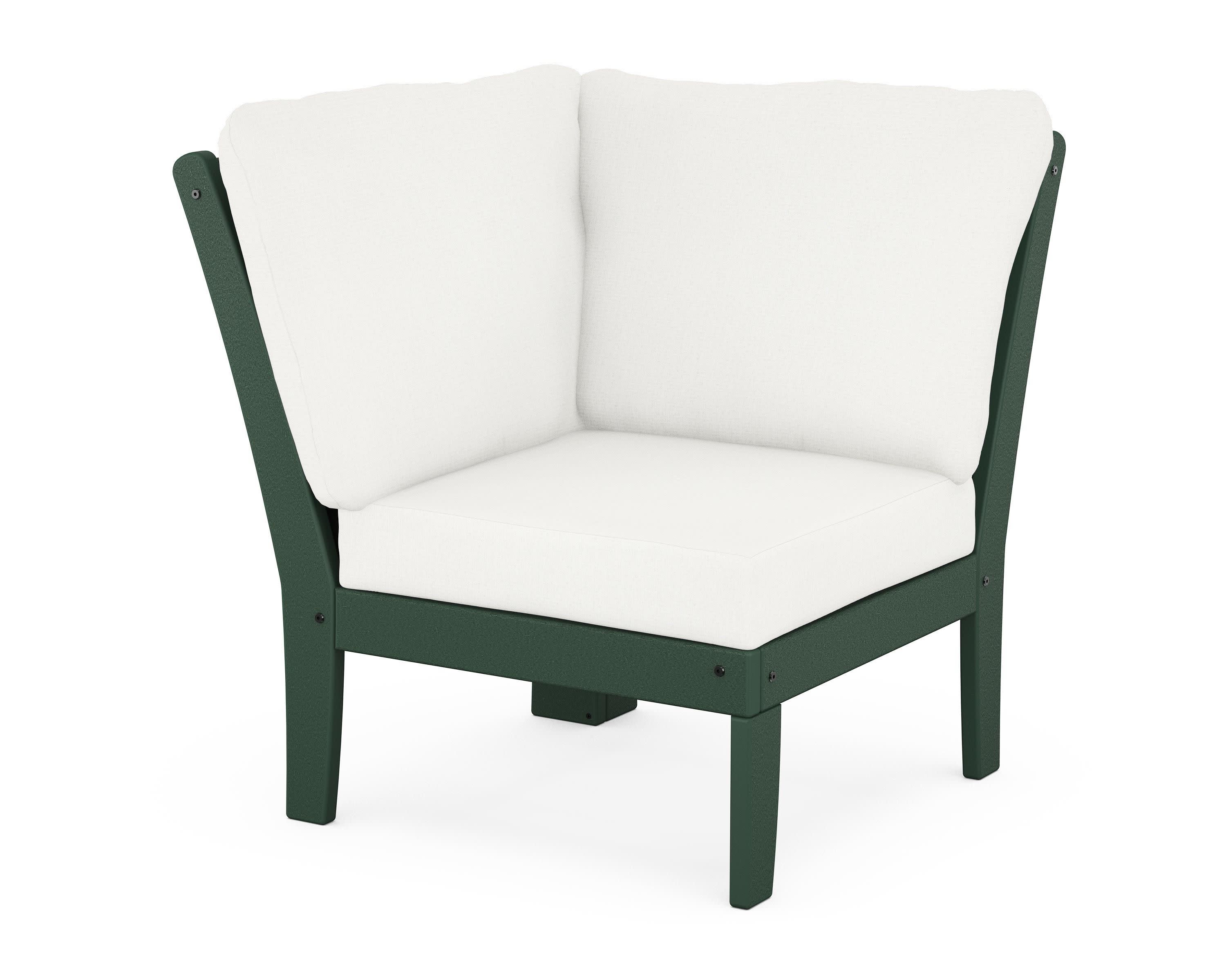 Braxton Modular Corner Chair in Green / Natural Linen