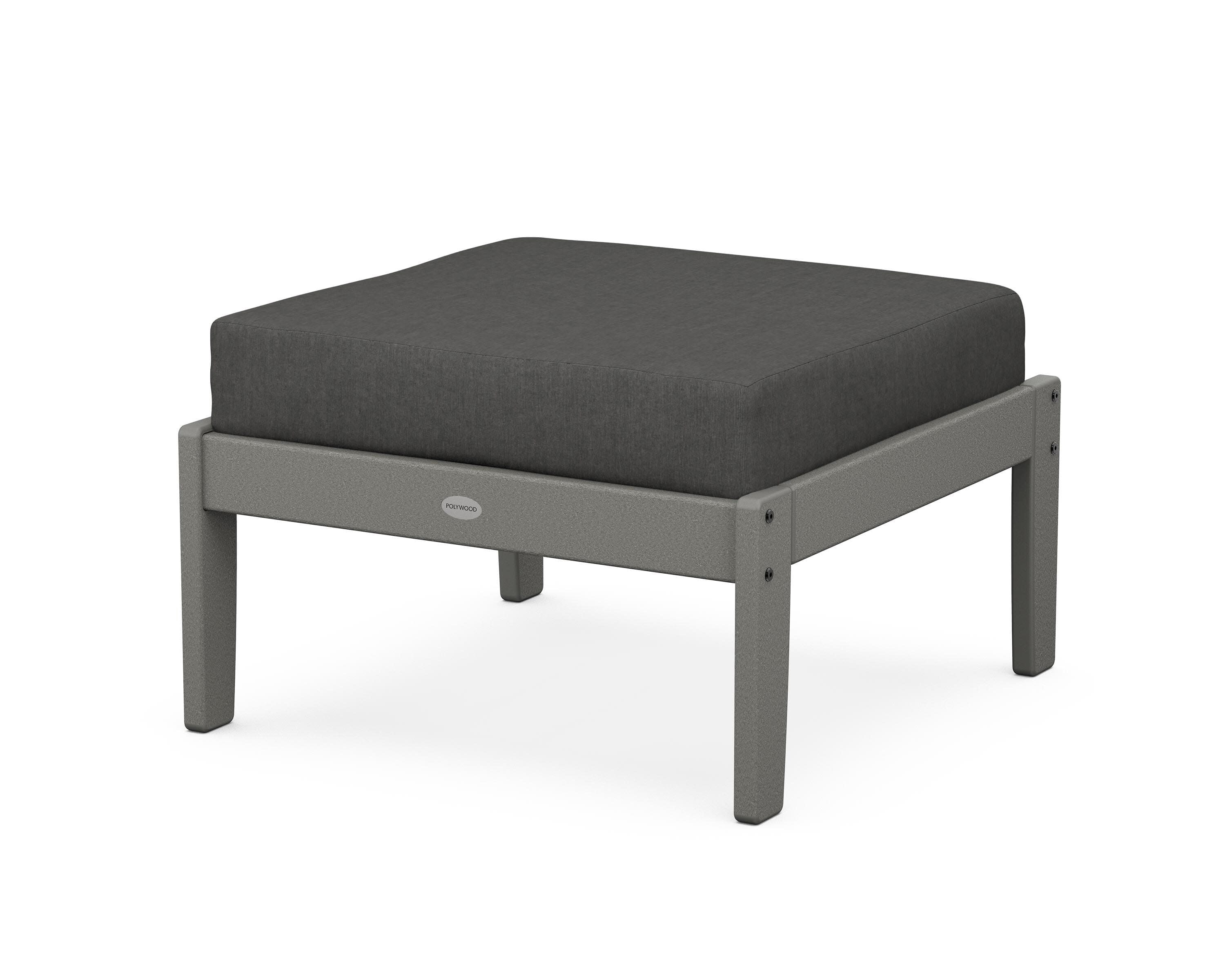 Braxton Deep Seating Ottoman in Slate Grey / Spectrum Carbon