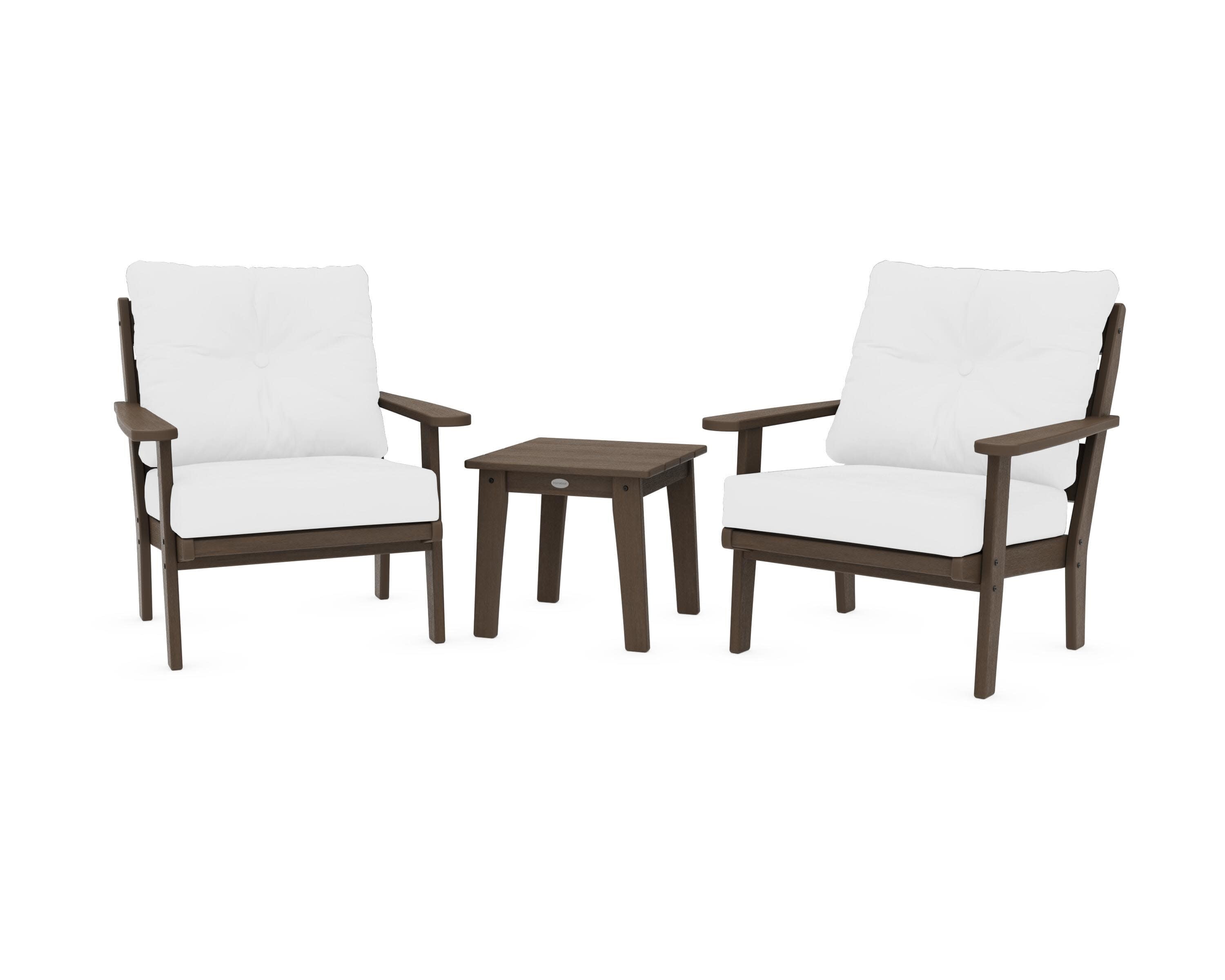 Lakeside 3-Piece Deep Seating Chair Set in Kona / Natural
