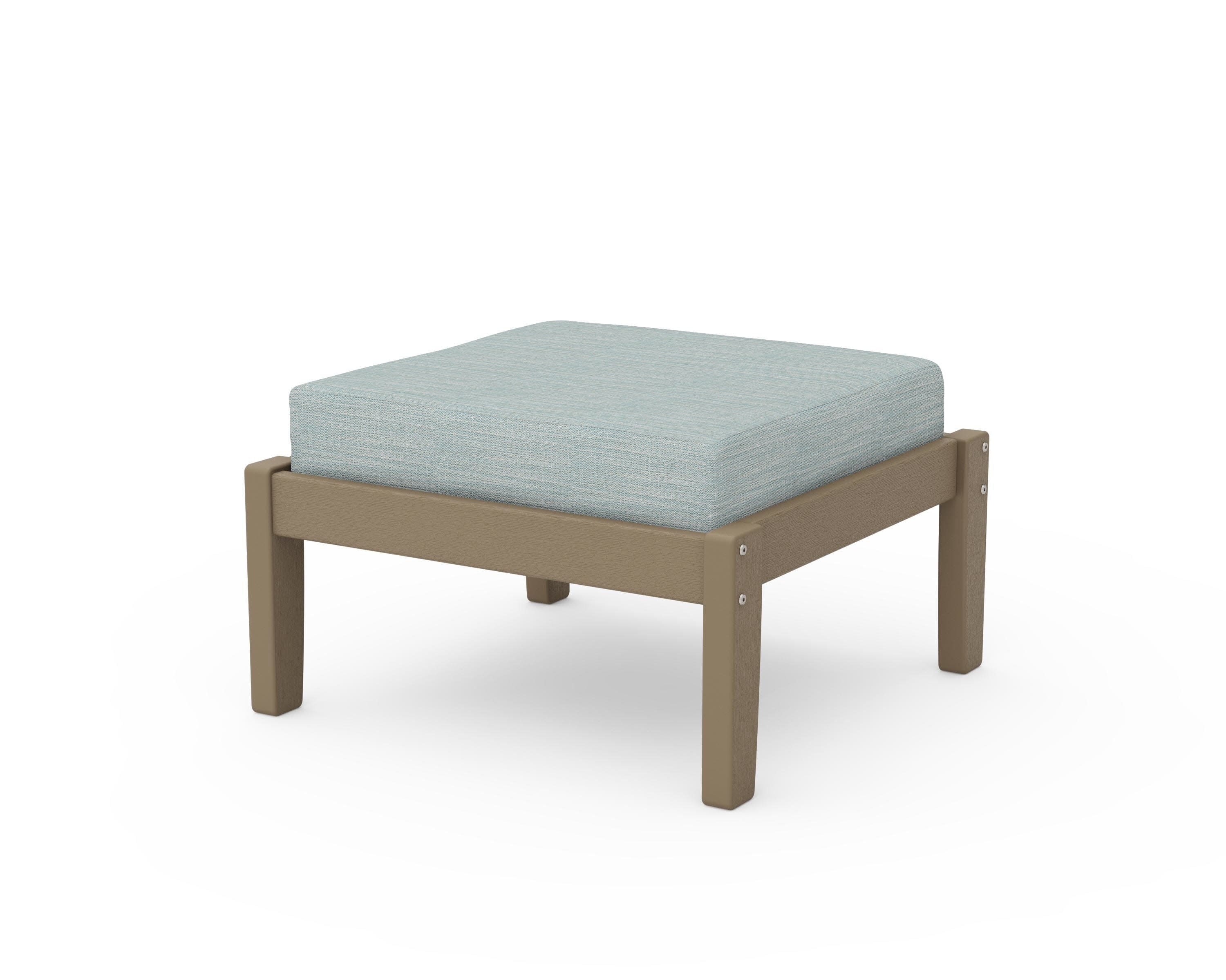 Deep Seating Ottoman in Vintage Sahara / Soothe Mist