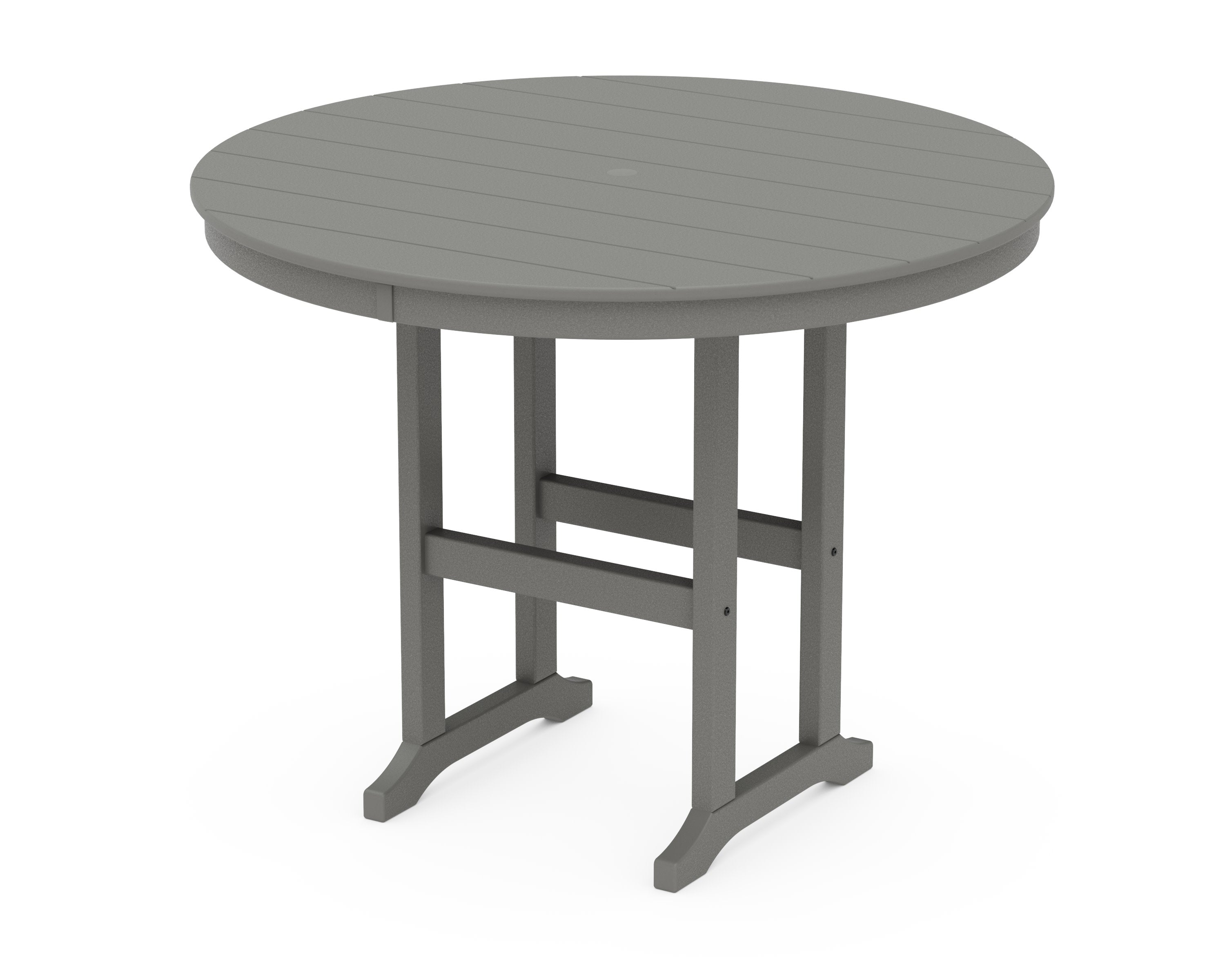 48" Round Farmhouse Counter Table in Slate Grey