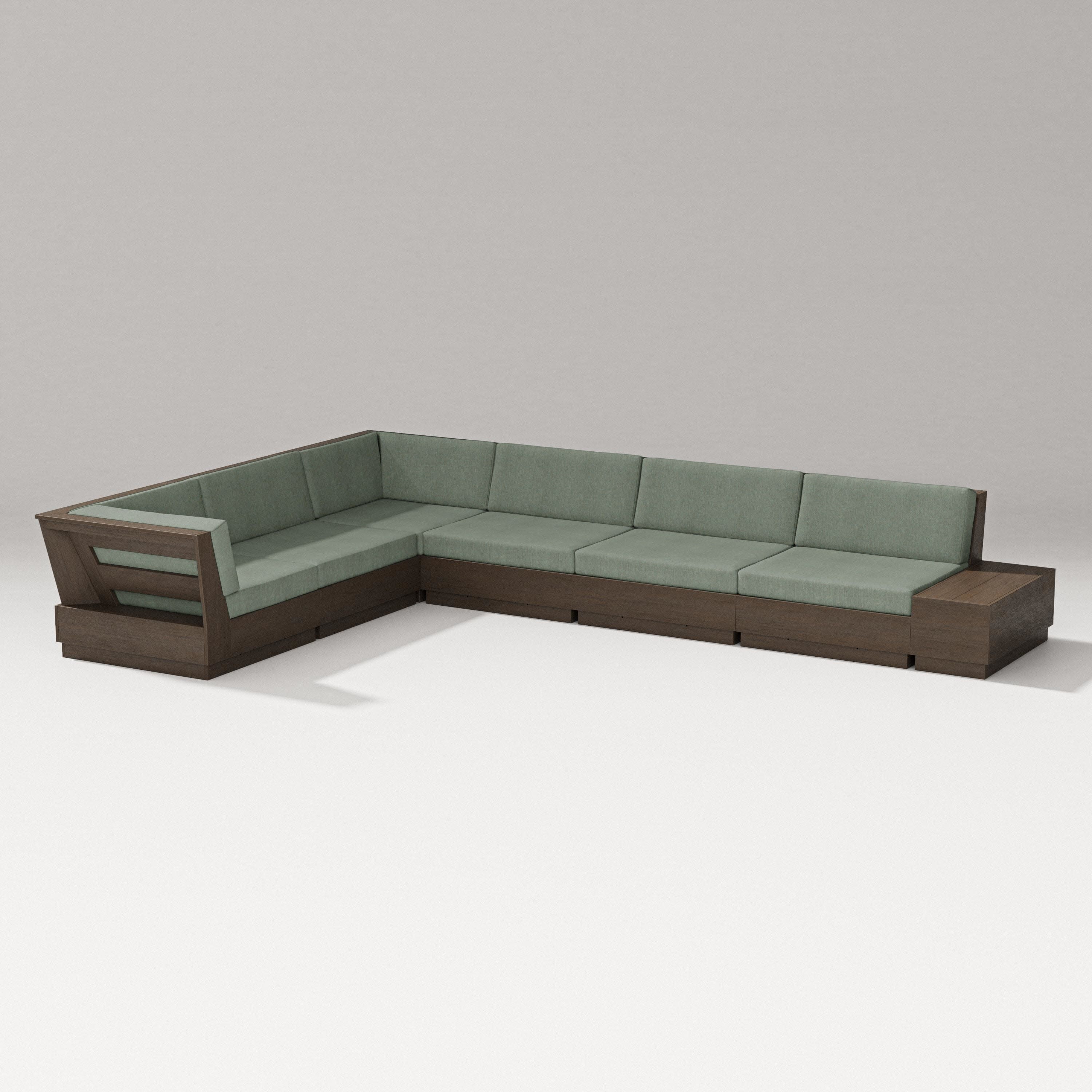 Elevate 7-Piece Corner Sectional in Kona / Cast Sage