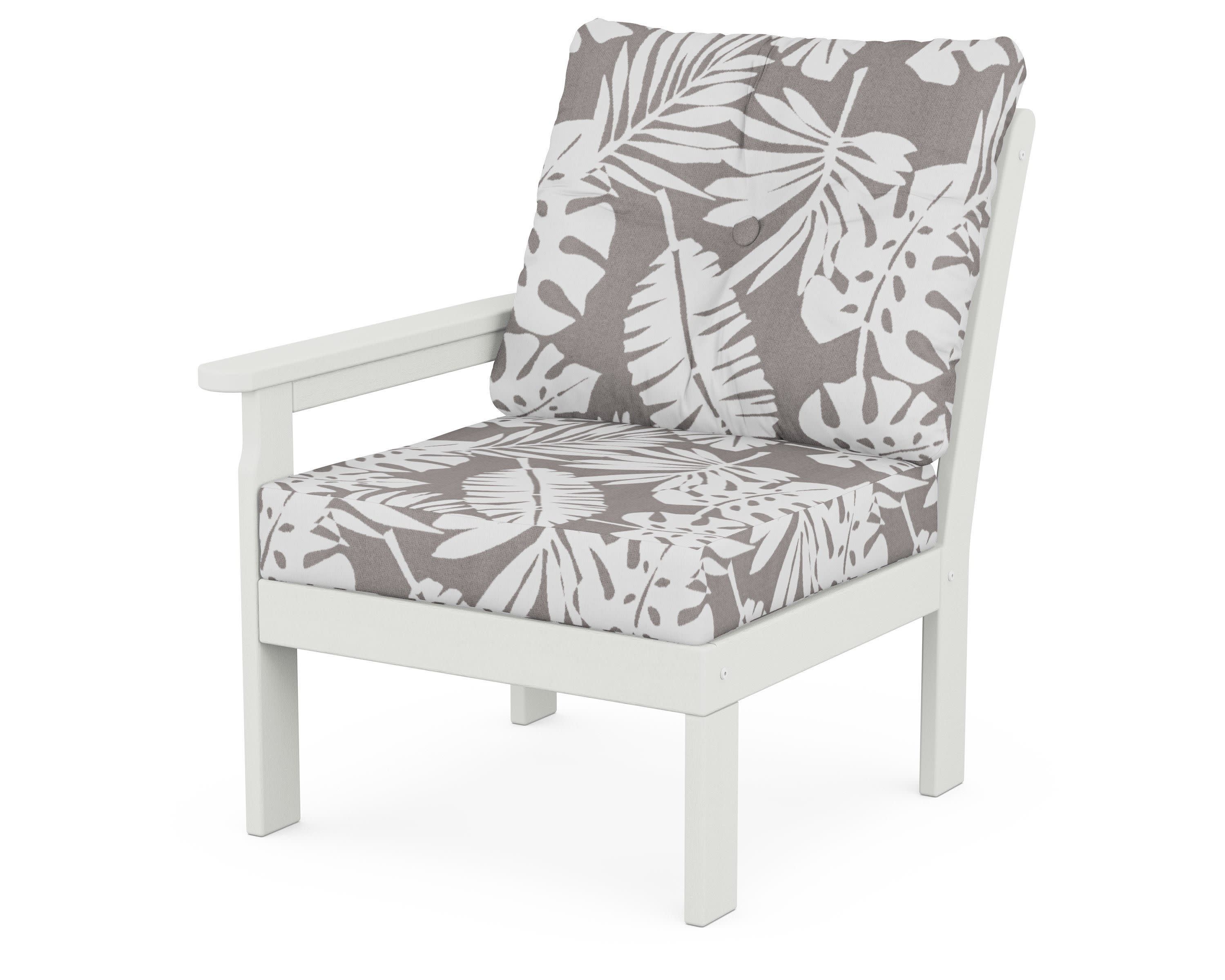 Vineyard Modular Left Arm Chair in Vintage White / Leaf Grey Mist