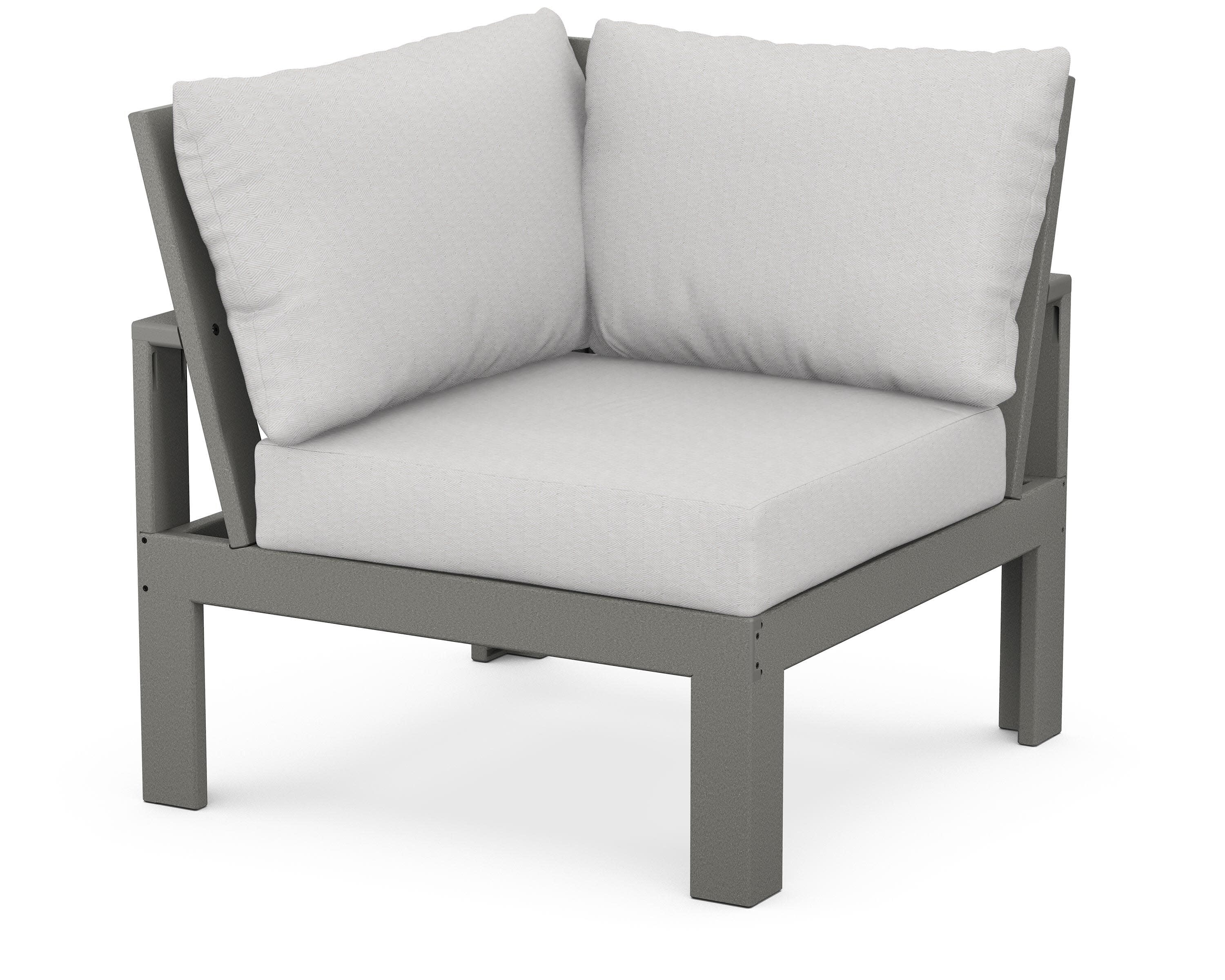 Modular Corner Chair in Slate Grey / Diamond in the Rough