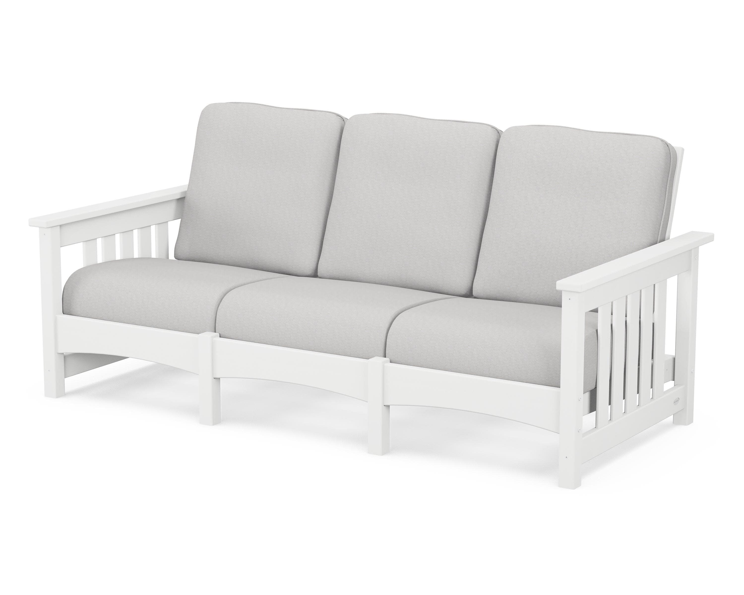 Club Mission Sofa in White / Diamond in the Rough
