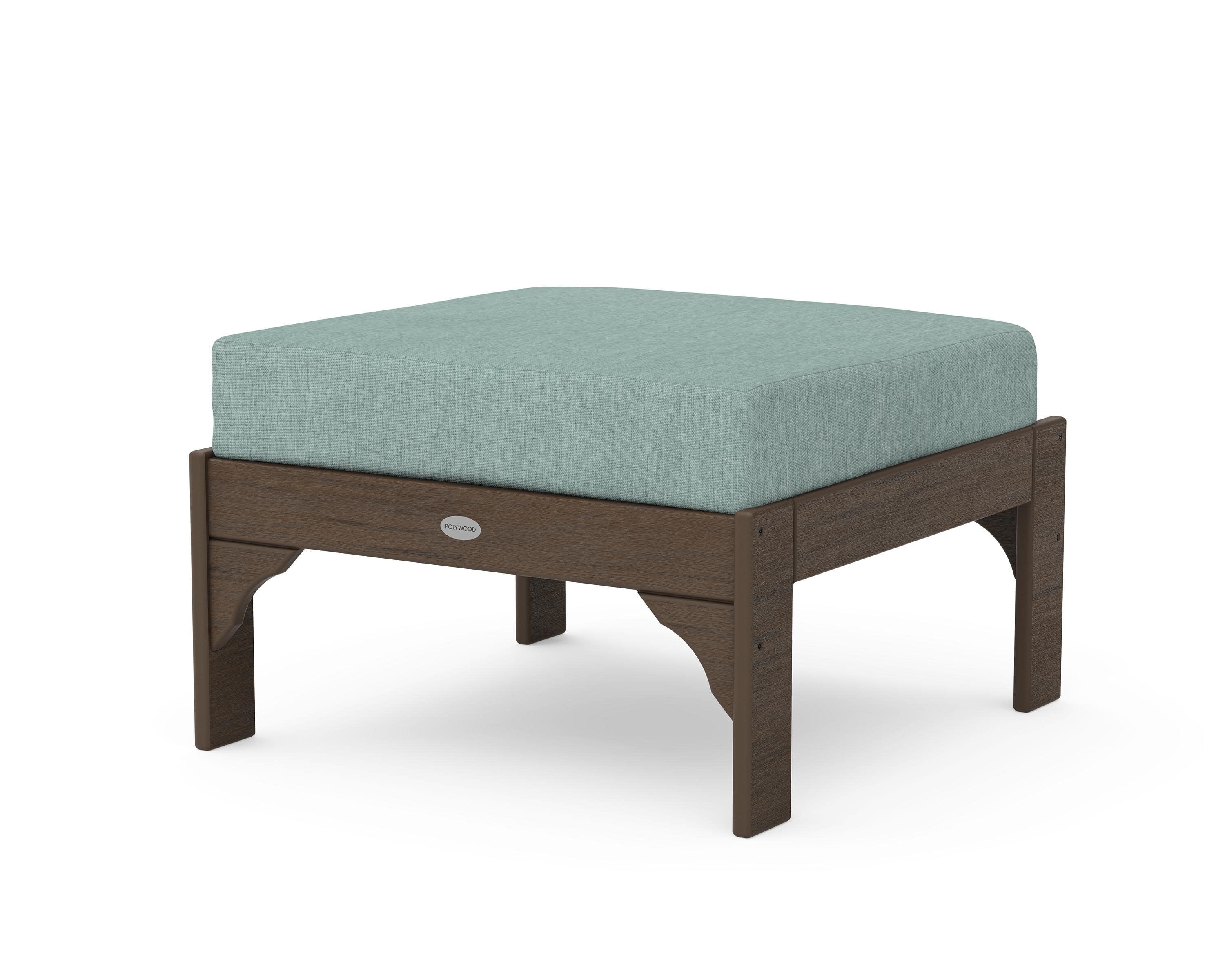 Vineyard Deep Seating Ottoman in Kona / Glacier Spa