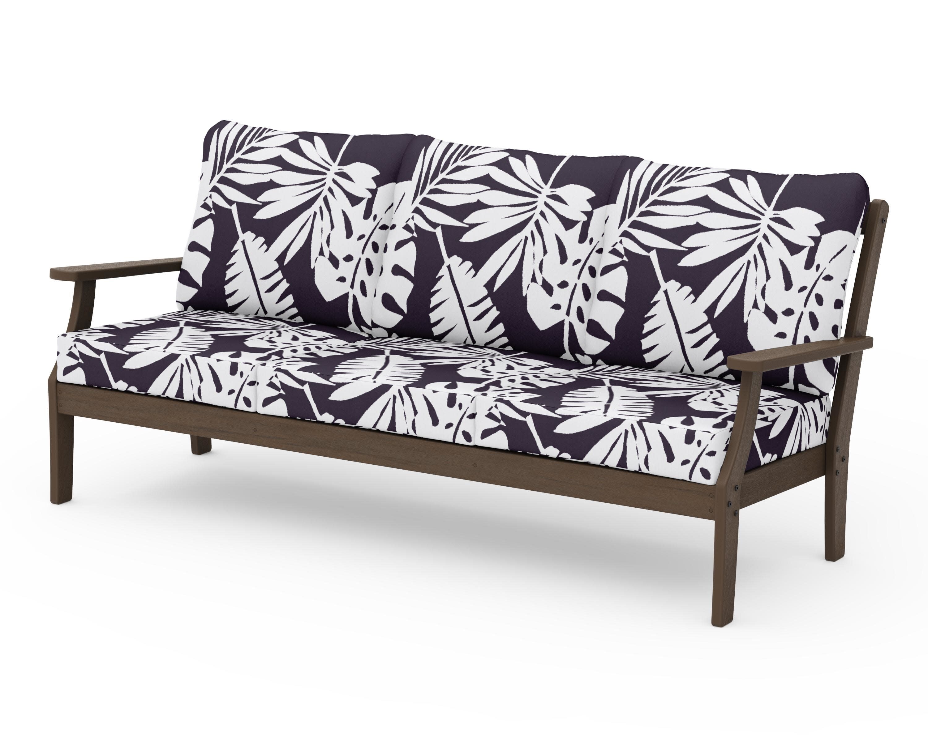 Braxton Deep Seating Sofa in Kona / Leaf Navy