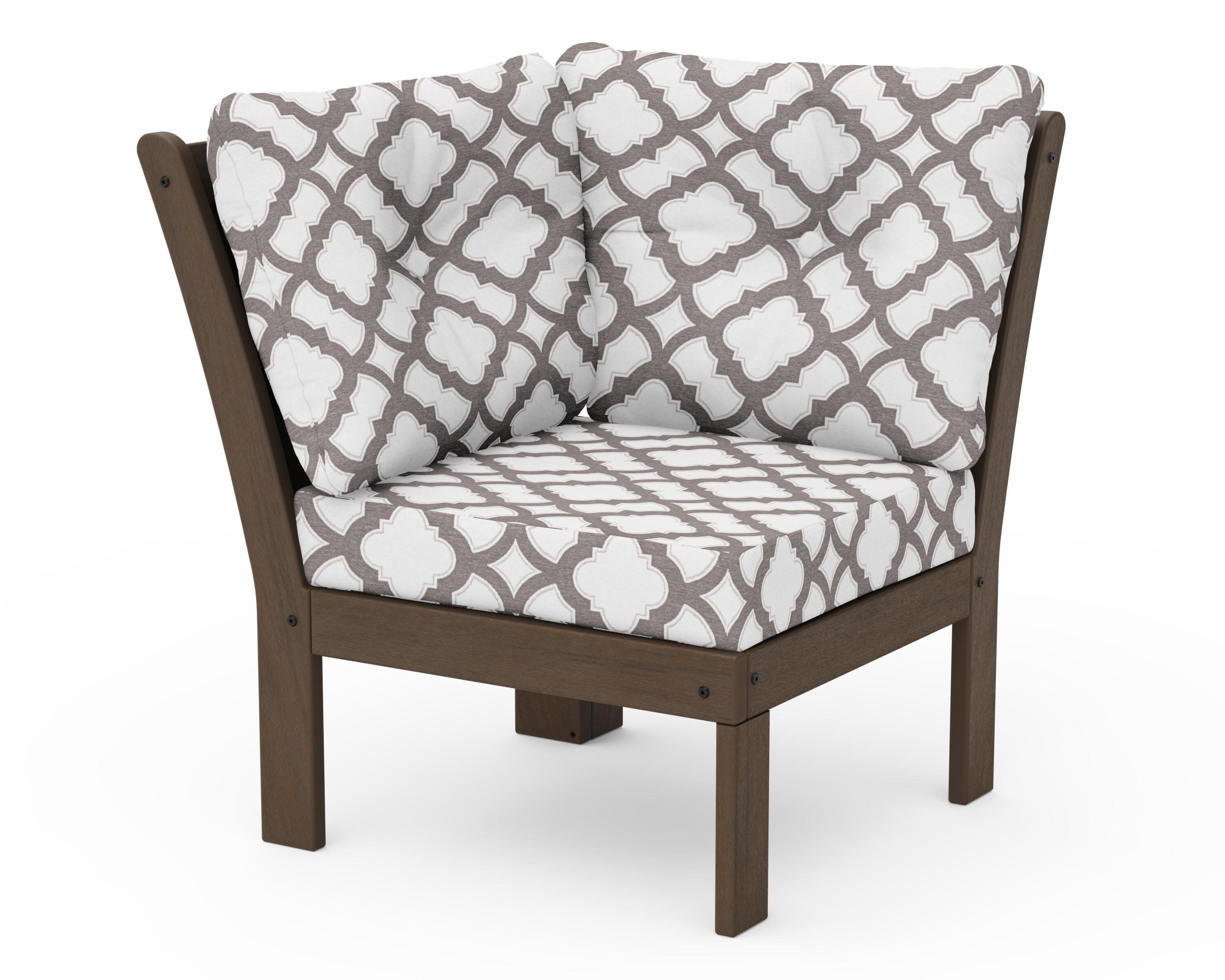 Vineyard Modular Corner Chair in Kona / Trellis Grey Mist