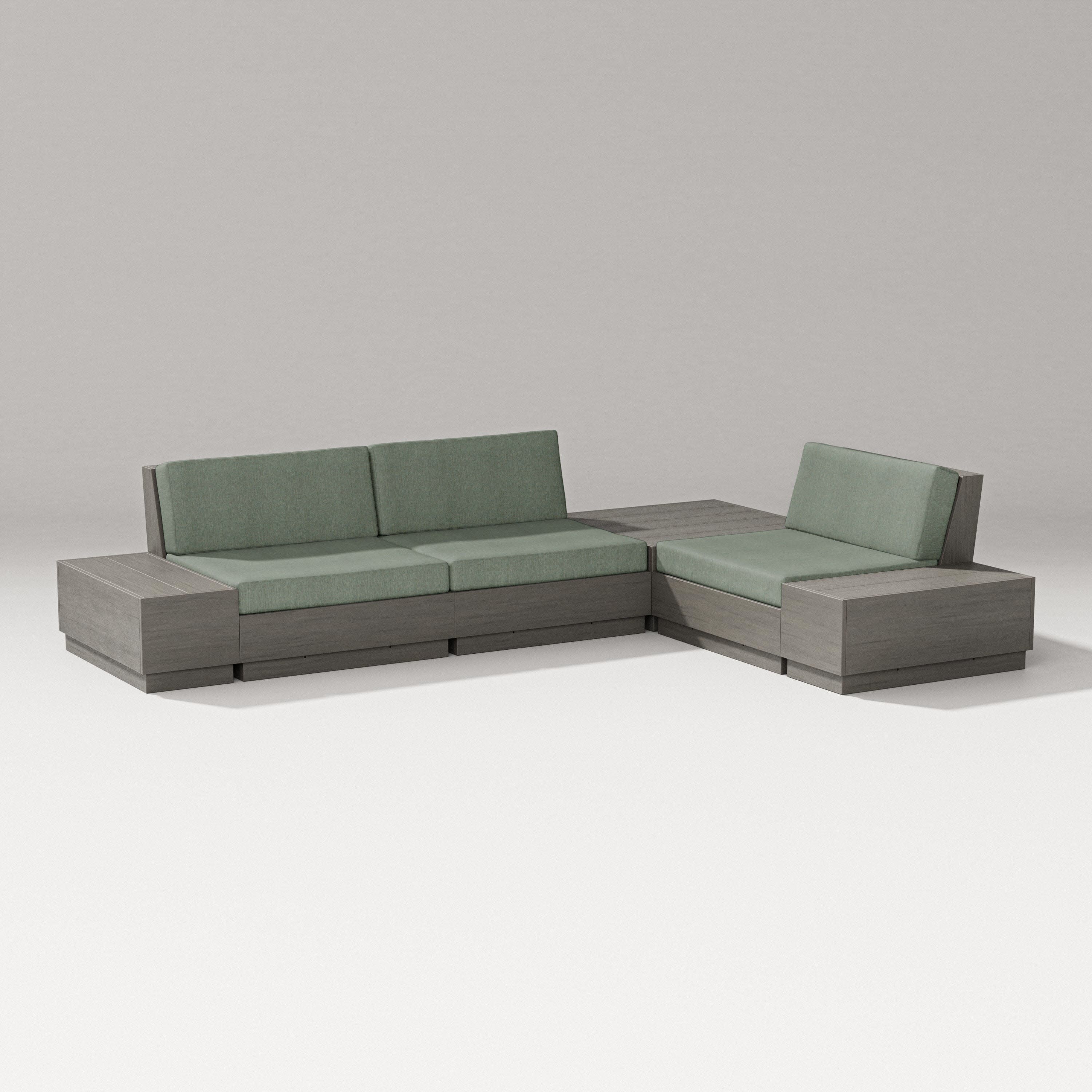 Elevate 6-Piece Corner Sectional in Driftwood / Cast Sage
