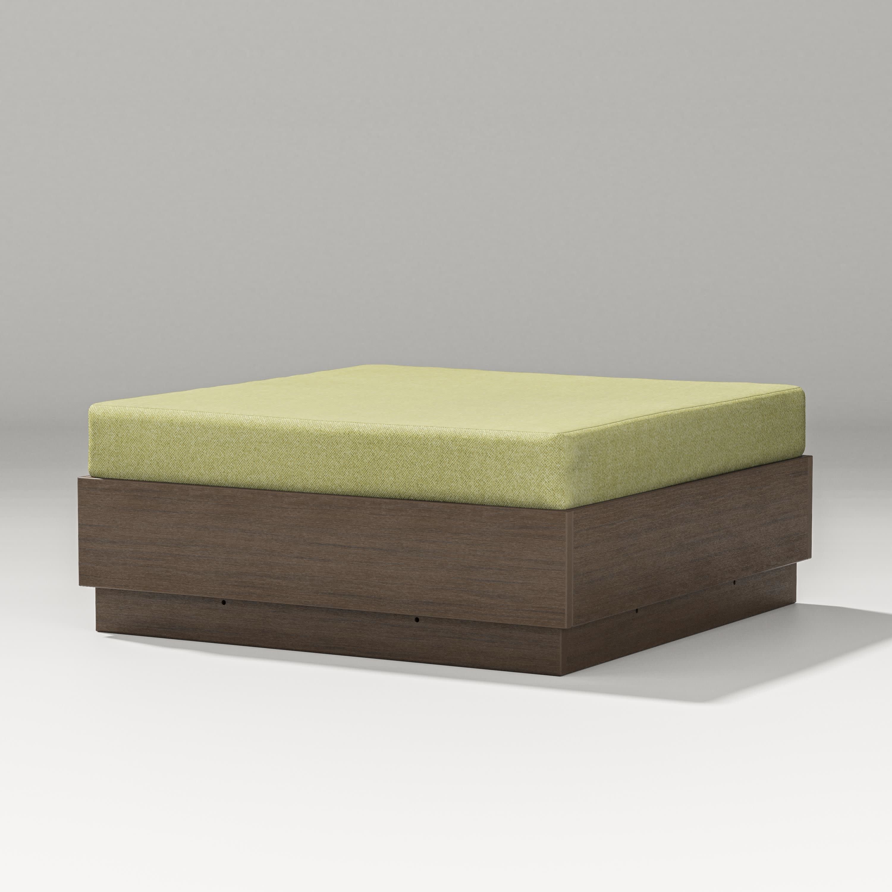 Elevate Lounge Ottoman in Kona / Chartreuse Boucle