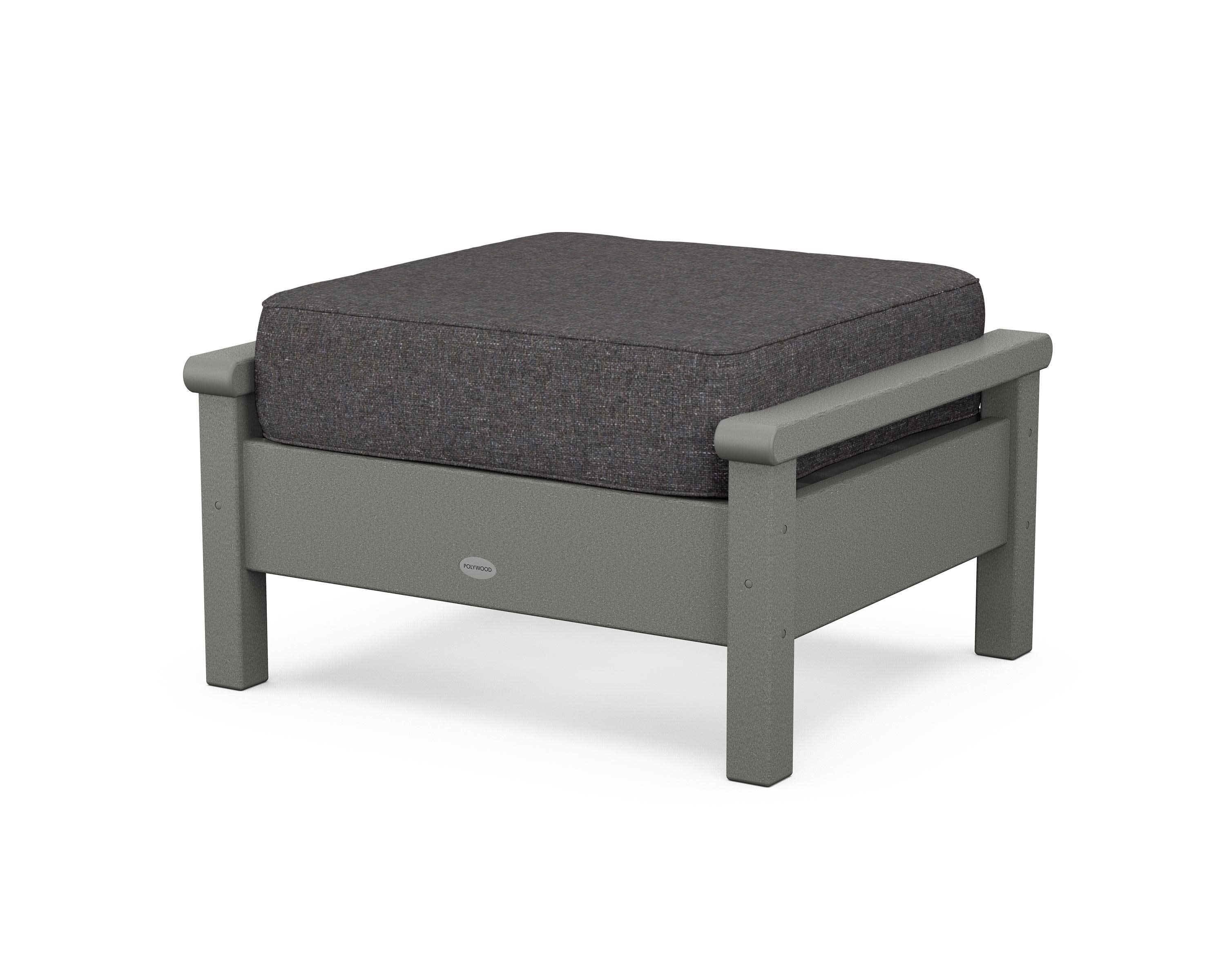 Harbour Deep Seating Ottoman in Slate Grey / Ash Charcoal