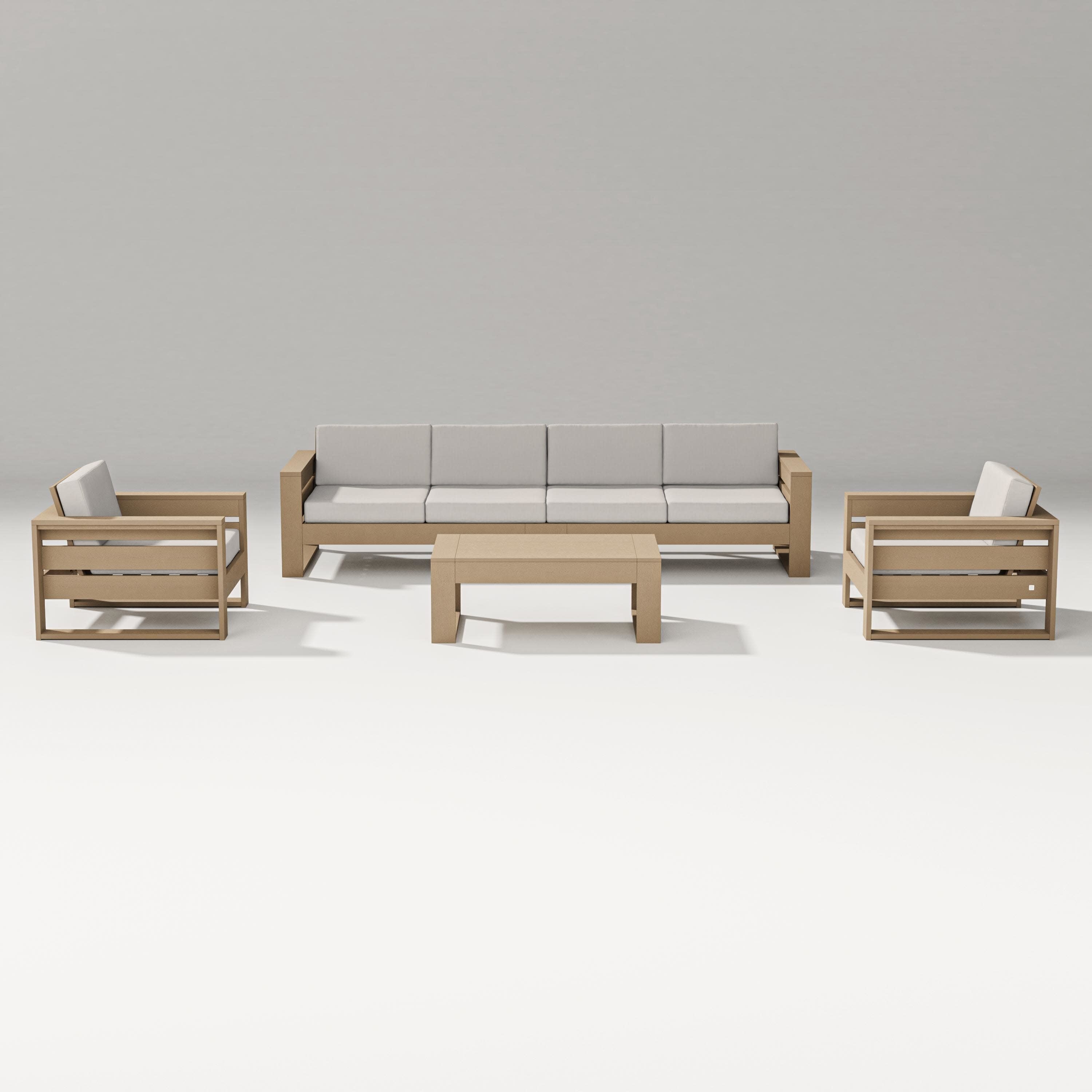 Latitude 5-Piece Lounge Sofa Set in Vintage Sahara / Cast Ash