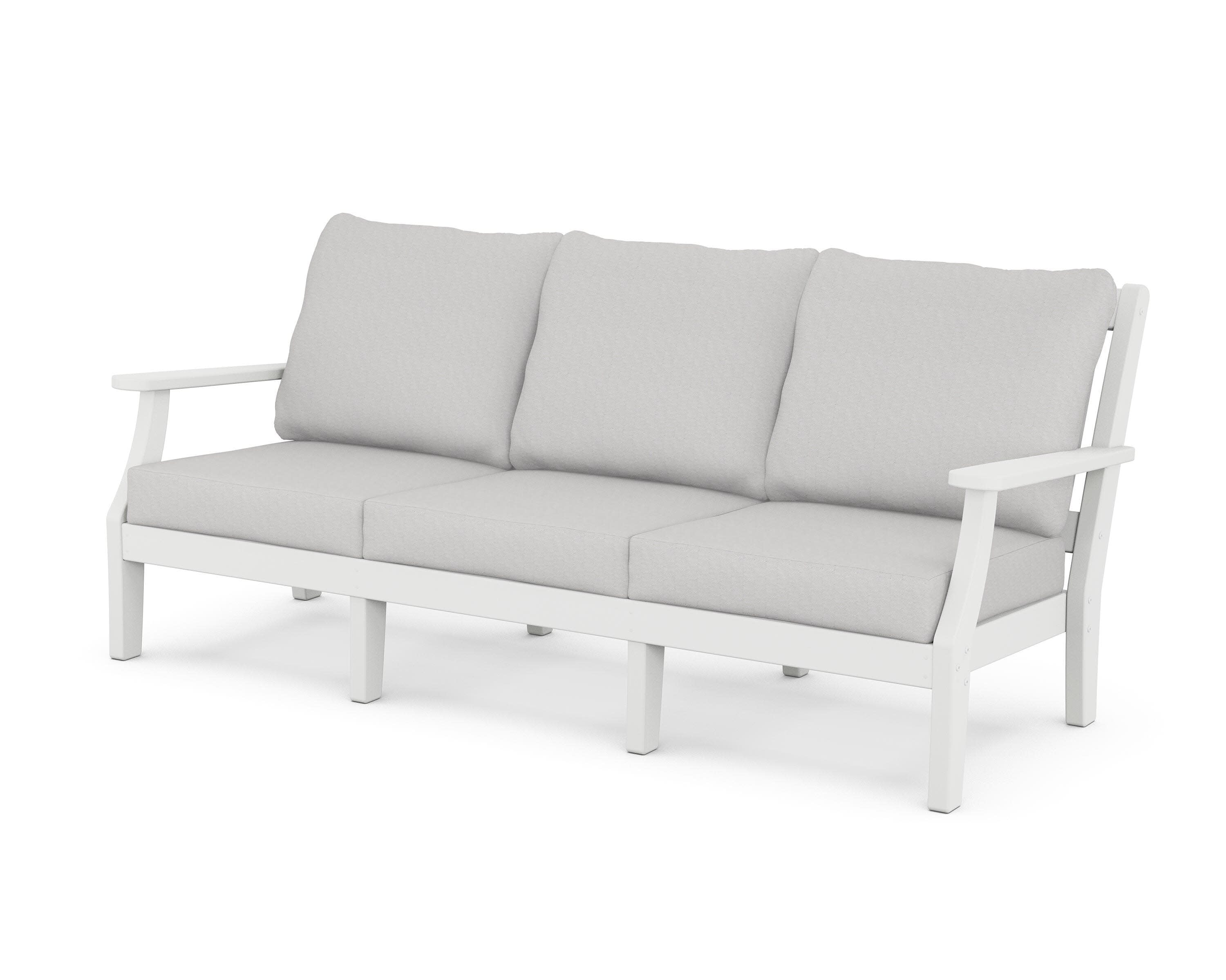 Chinoiserie Deep Seating Sofa in White / Diamond in the Rough
