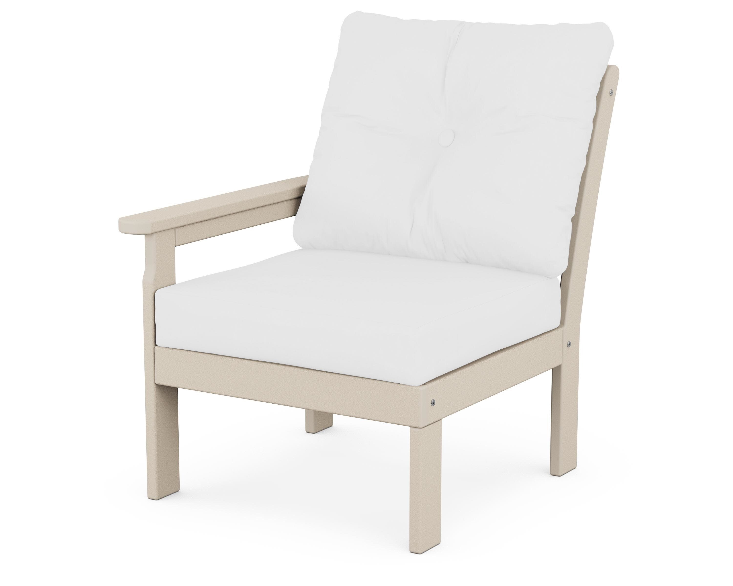 Vineyard Modular Left Arm Chair in Sand / Natural