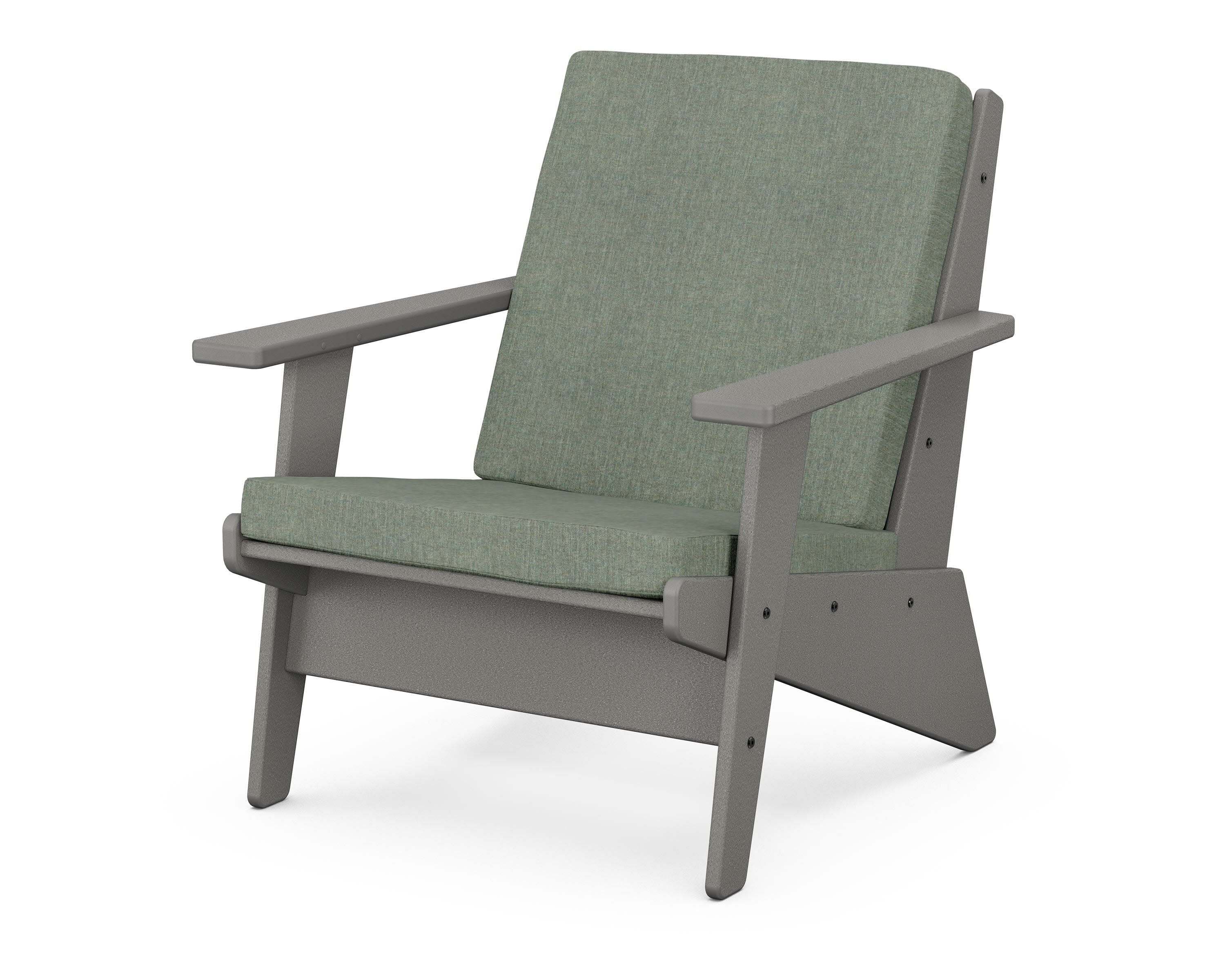 Riviera Modern Lounge Chair in Slate Grey / Cast Sage