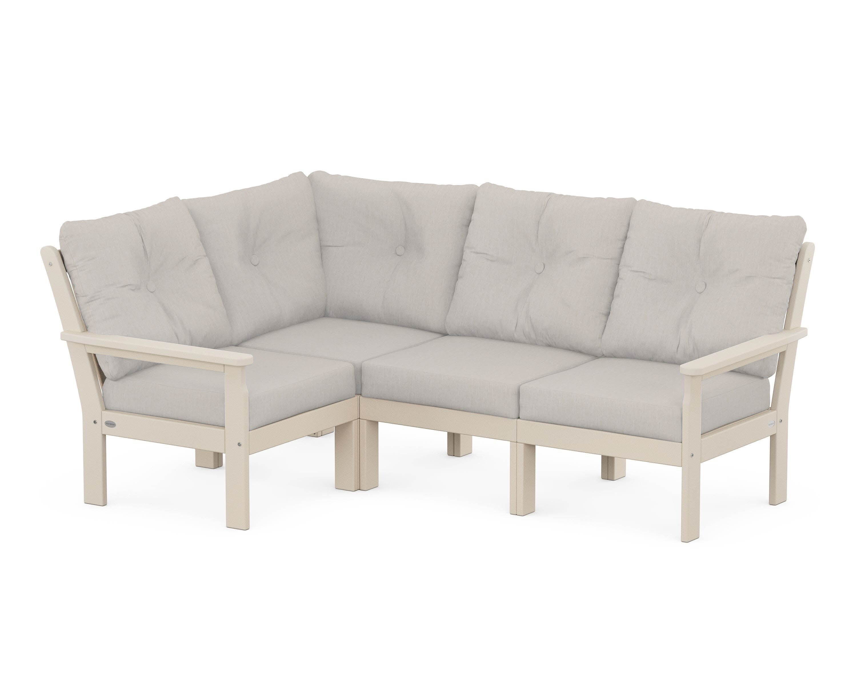Vineyard 4-Piece Sectional in Sand / Cast Ash