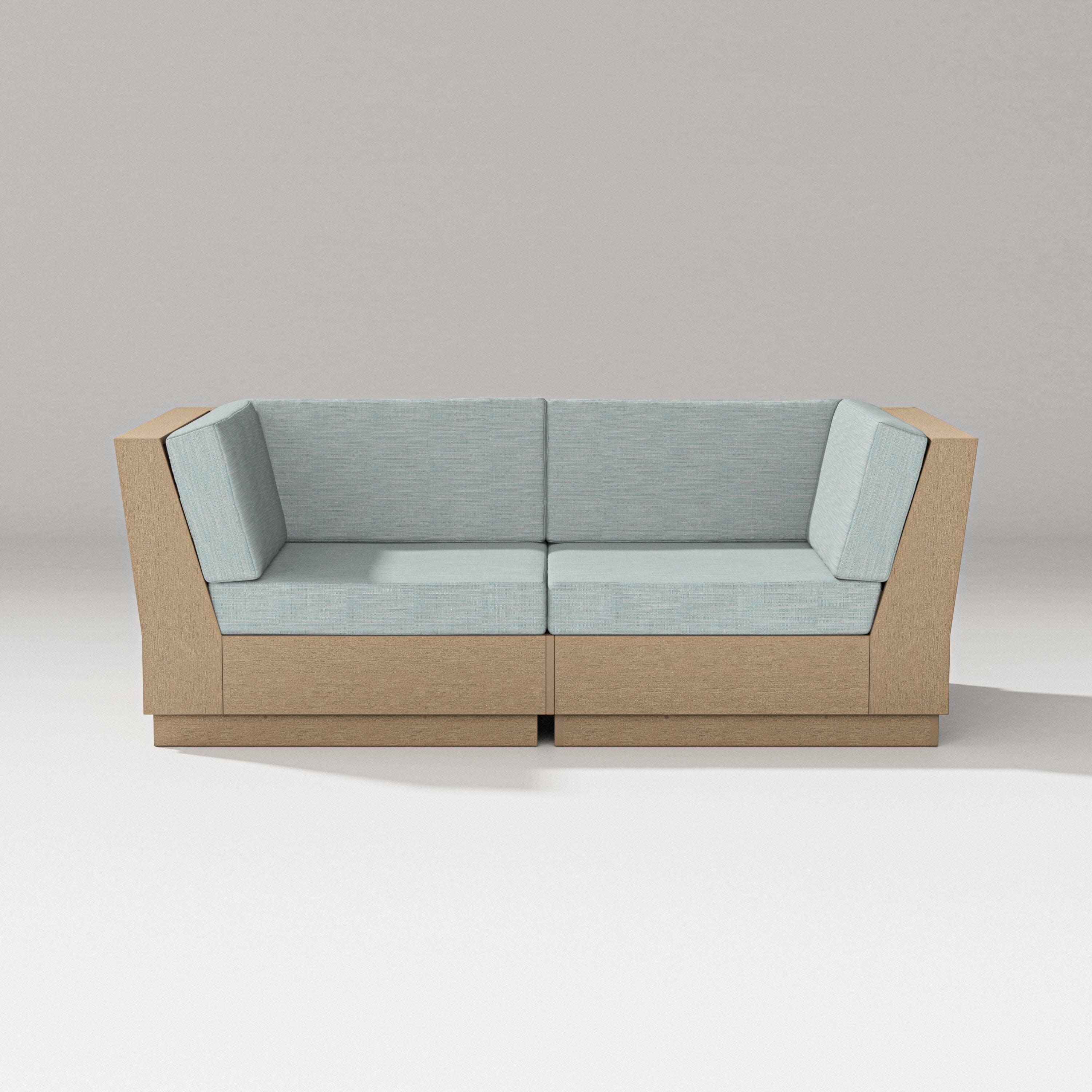 Elevate Loveseat Sectional in Vintage Sahara / Soothe Mist